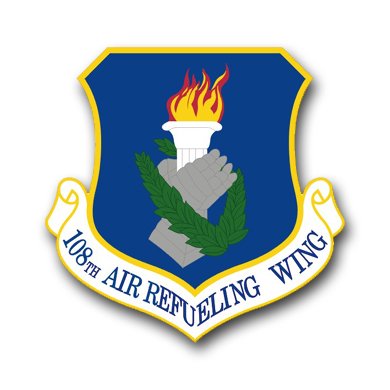 US Air Force 108th Air Refueling Wing Vinyl Decal Sticker Set - 3.8 Inch Military Emblem - 6 Pack for Cars, Laptops, Helmets & DIY Projects - Patriotic Air Force Gifts for Veterans & Enthusiasts