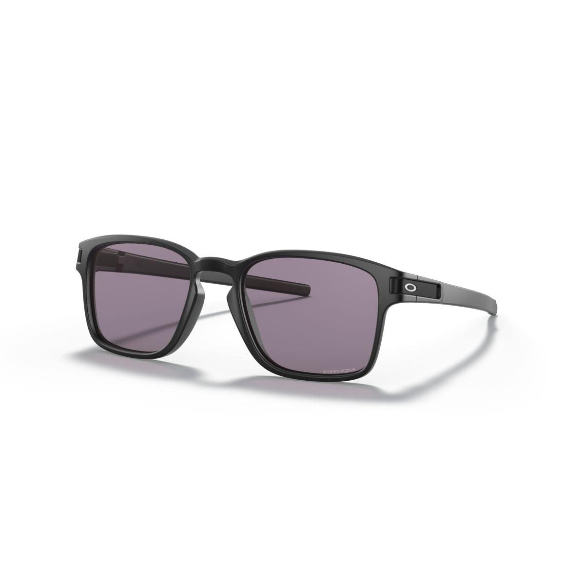 Oakley Latch Squared Sunglasses - Matte Black Frame with Prizm Grey Lenses (Low Bridge Fit) - Model 0OO9358 935813 - Perfect for Running, Cycling & Outdoor Sports