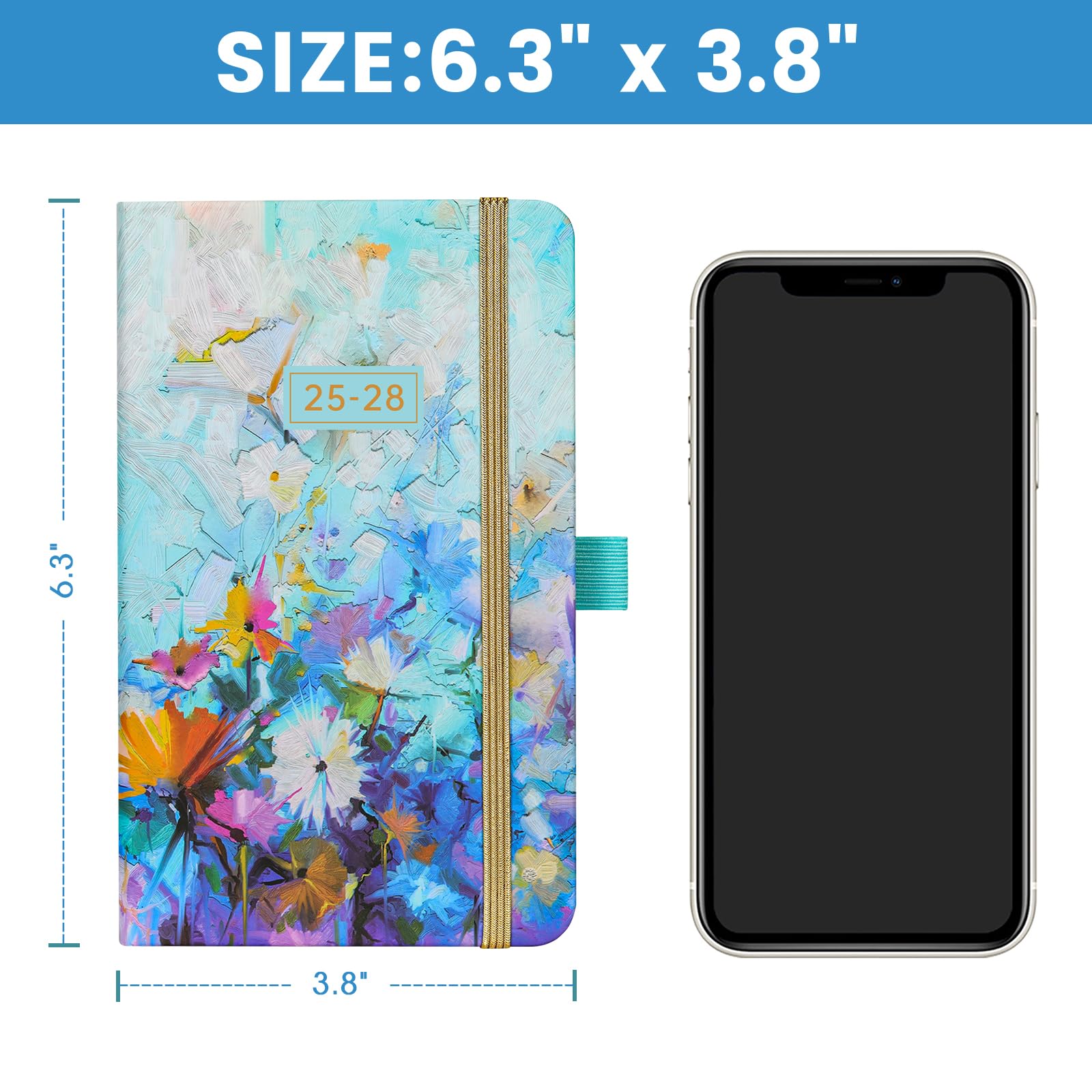 2025-2028 3-Year Monthly Pocket Planner - July 2025 to June 2028, 6.3