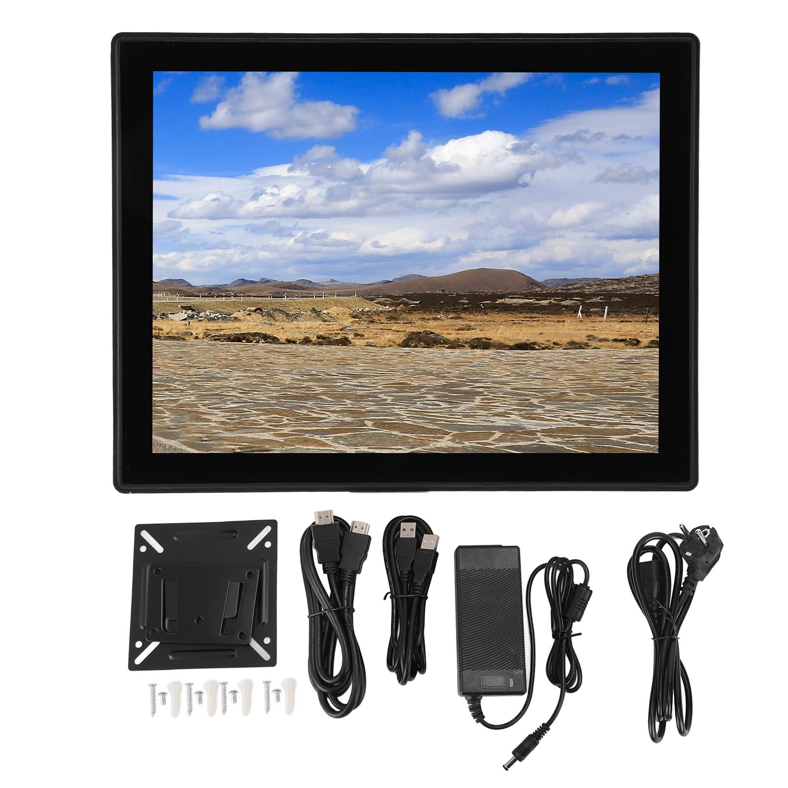 10-Point Multi-Touch Monitor with 1024x768 Resolution & Heat Dissipation - Fabater Commercial Touch Screen Display (EU Plug) - Perfect for Retail Kiosks, Digital Signage & Interactive Displays