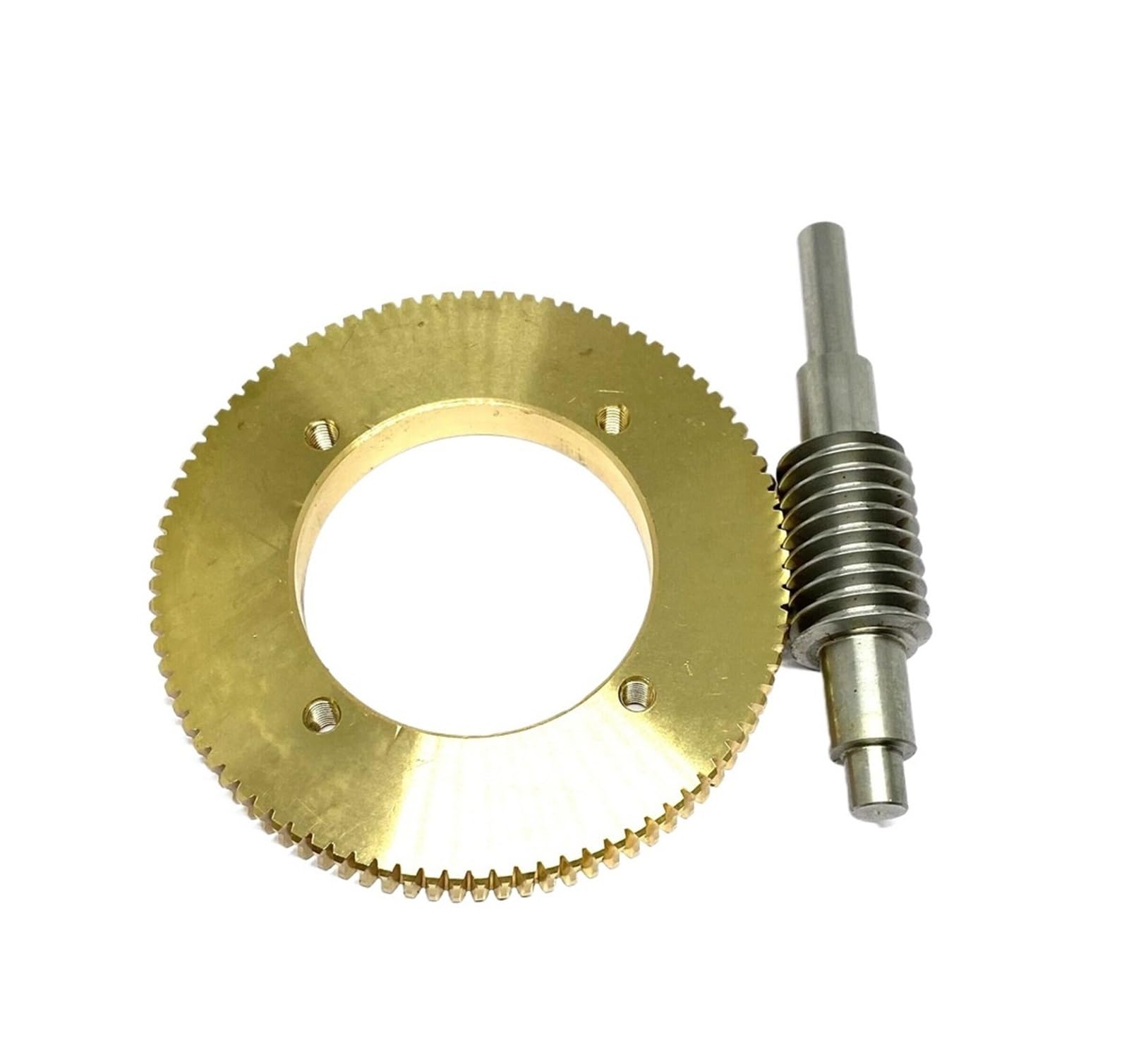 **Stainless Steel Spiral Bevel Gear 1:90 Ratio, 1M 90T Worm Gear Set - High Wear Resistance, Large Reduction Ratio (Shaft Length 93mm) for Industrial Machinery, Robotics, and Automotive Applications**