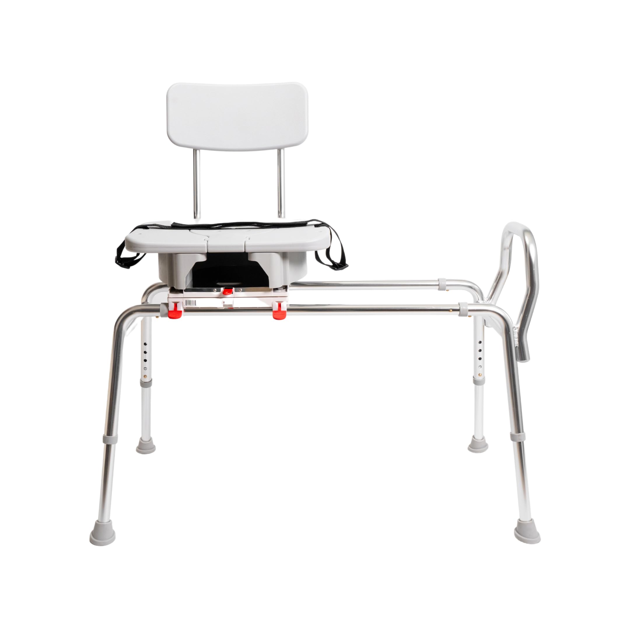 Eagle Health Supplies Adjustable Height Swivel Sliding Shower Chair & Bathtub Transfer Bench with Cut-Out Design - Heavy Duty 400 lbs Capacity - Safety Shower Seat for Elderly & Disabled Adults - Ideal for Bathroom Safety, Mobility Assistance & Post-Surgery Recovery (Model 77663)