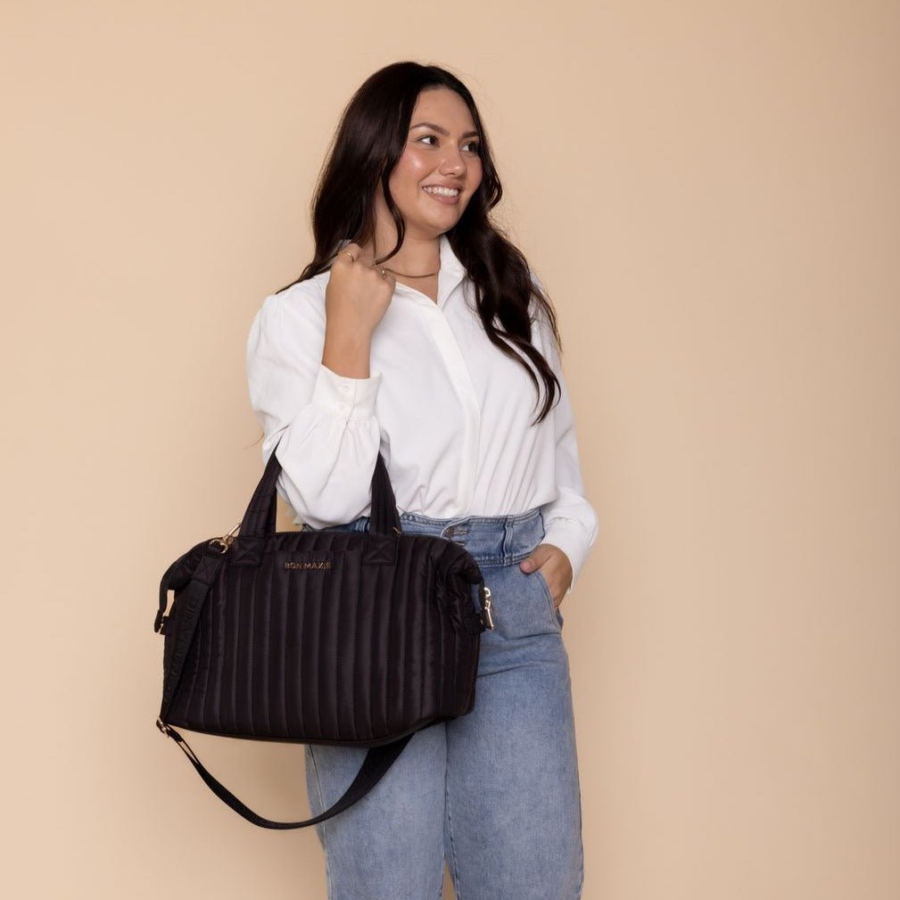 Large Crossbody Bag for Women - Stylish Black Shoulder Purse with Adjustable Strap, Perfect for Travel, Shopping & Everyday Use