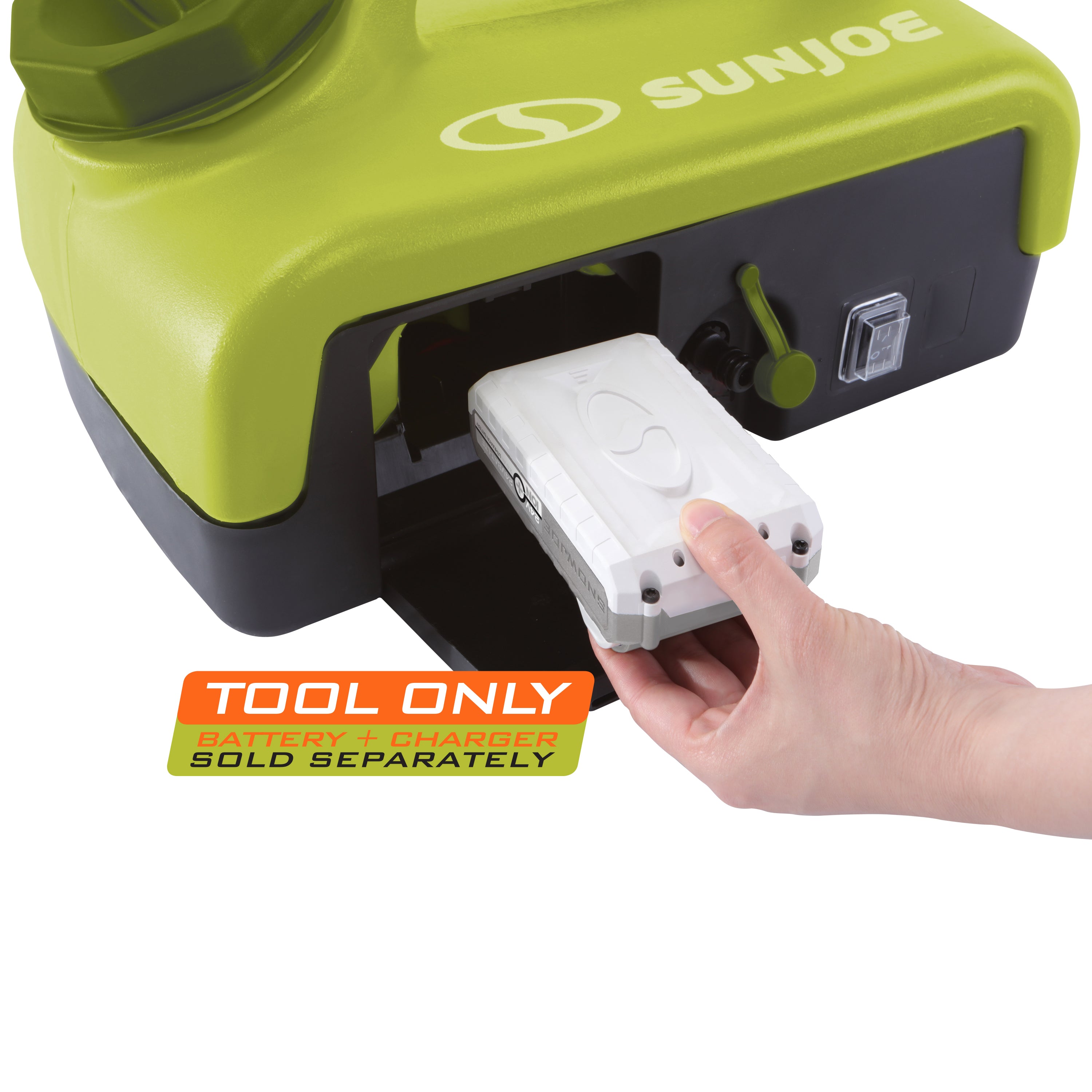 Sun Joe 24V IONMAX Cordless Portable Pressure Washer - 2.5 Gallon Tank, 116 PSI, 1.5 GPM | Battery-Powered Outdoor Cleaner for Cars, Patio, RV, Boat & Garden | Tool Only