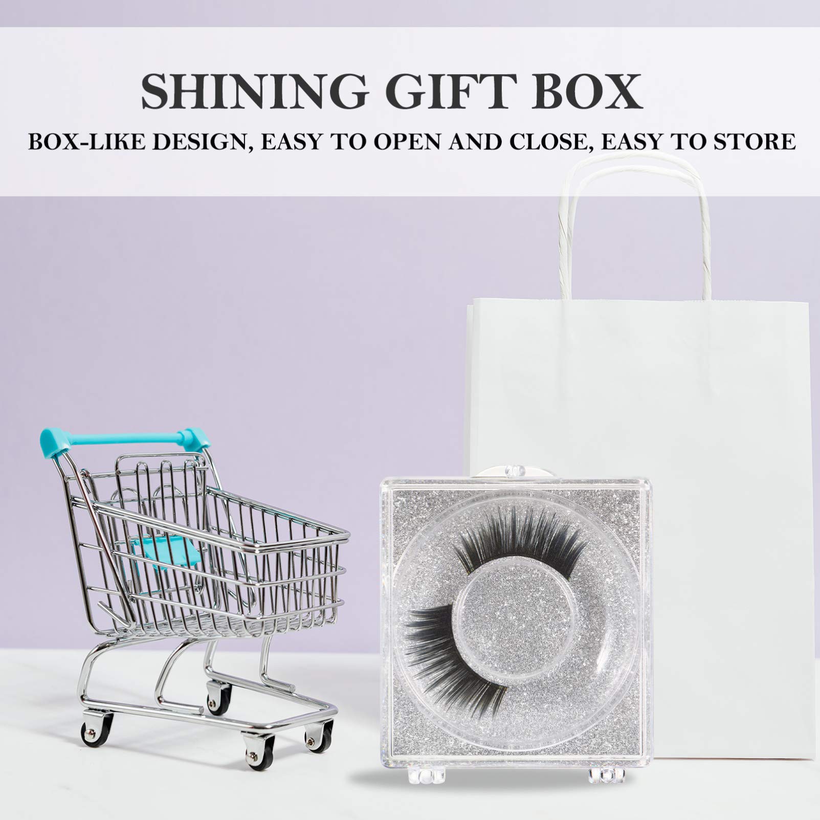 6pcs Clear Plastic Eyelash Storage Box - Empty Gold Lash Holder Case with Rhinestones for 3D Lashes, Perfect for Makeup Artists & Salon Use