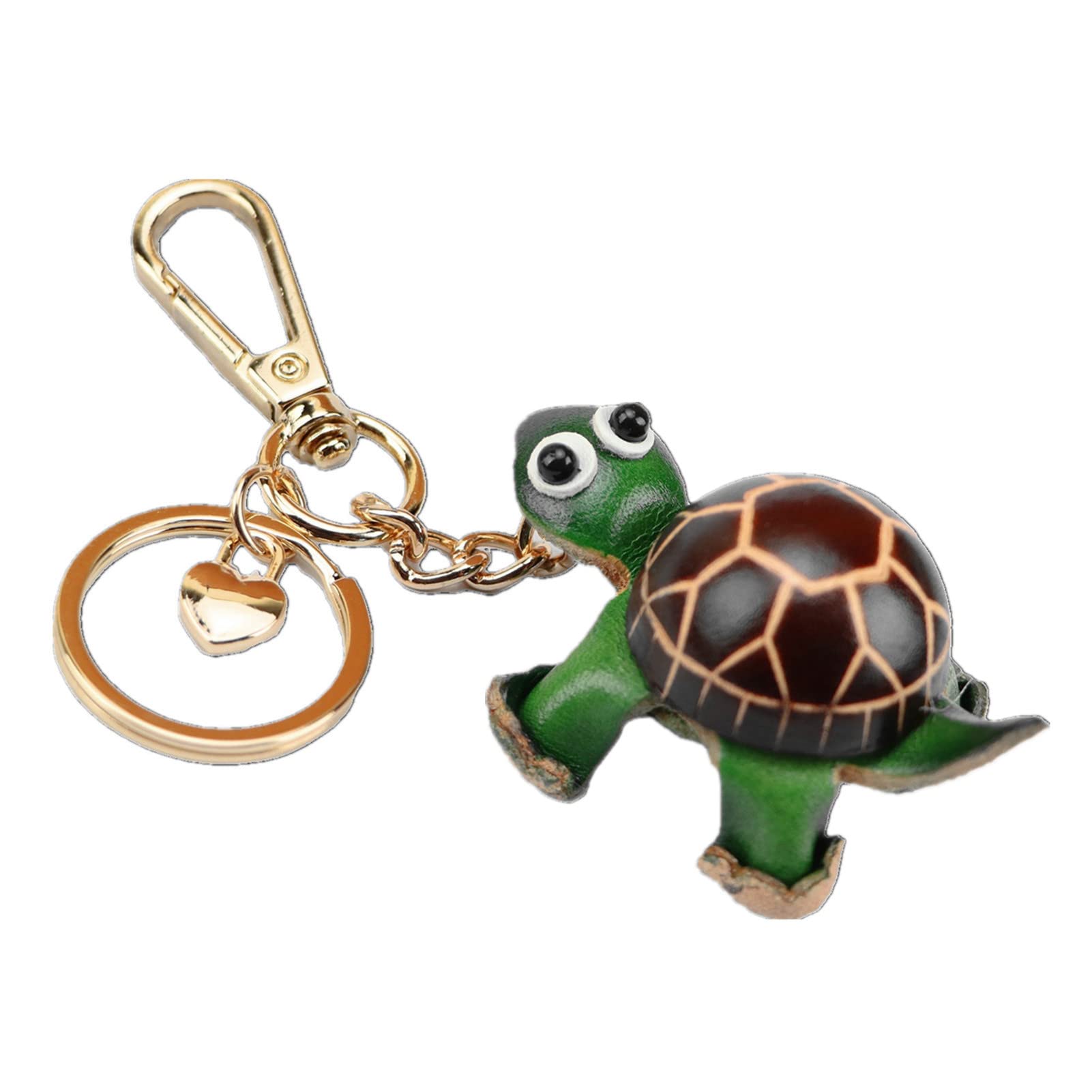 Handmade Cowhide Turtle Keychain for Men & Women - Cute Small Gift for Backpack, Purse, or Keys - Perfect for Travel, Gifts, and Everyday Use