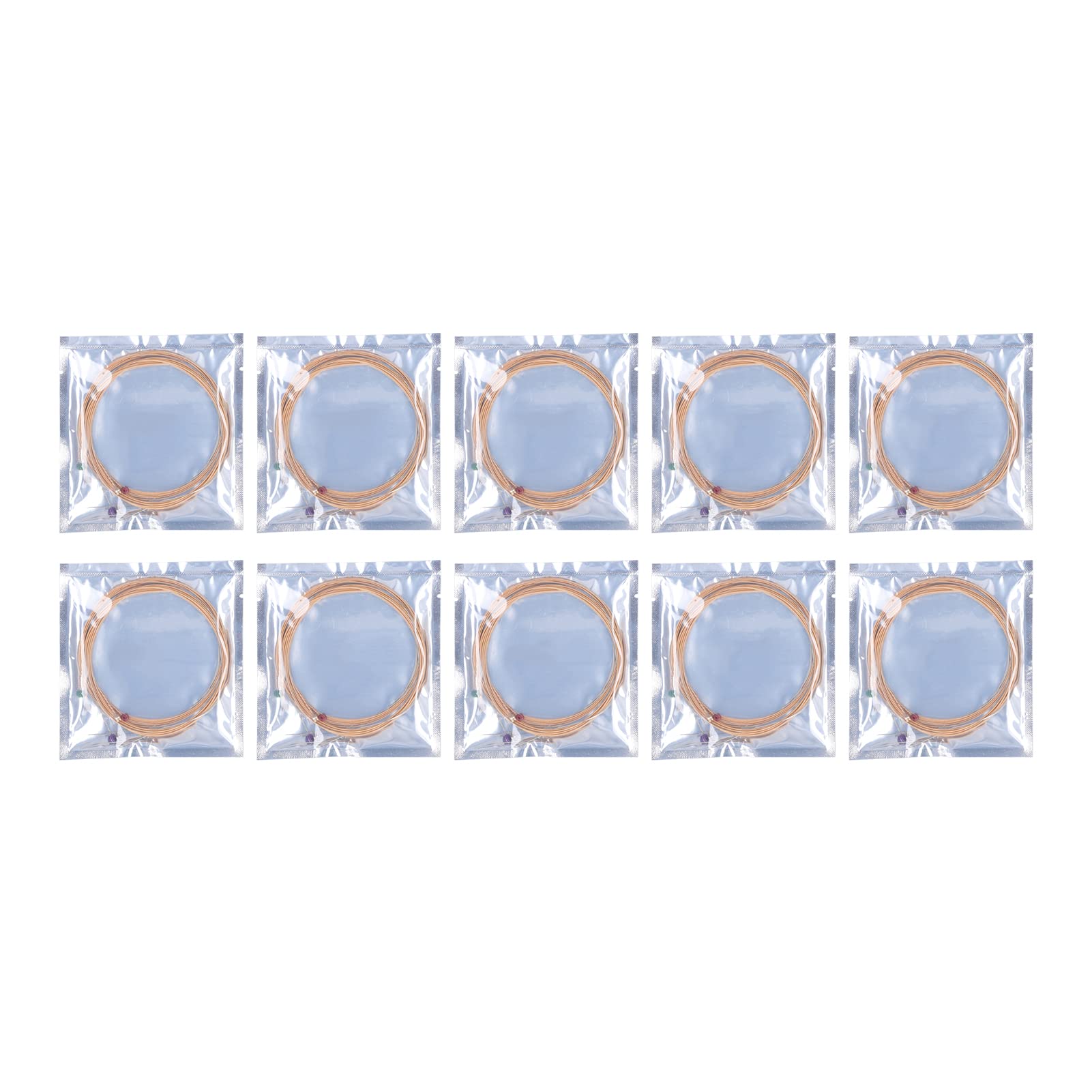 10 Sets Acoustic Guitar Strings - 6-String Steel Core Rust-Proof Replacement with Color Beads - Perfect for Beginners, Professionals & Live Performances