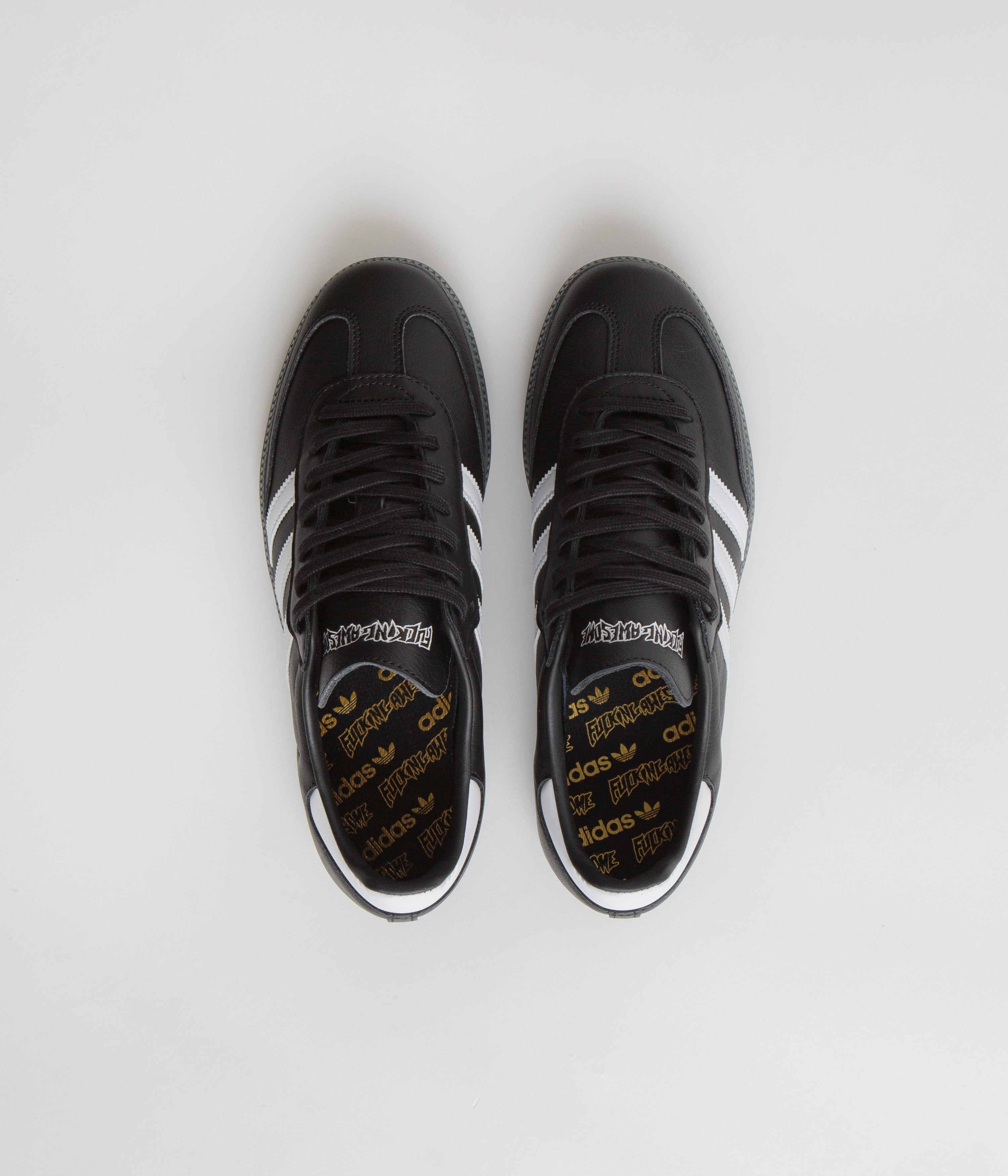 Adidas x Fucking Awesome Samba Sneakers - Core Black/FTWR White/Gold Metallic - Men's Streetwear Shoes for Casual Wear & Skateboarding