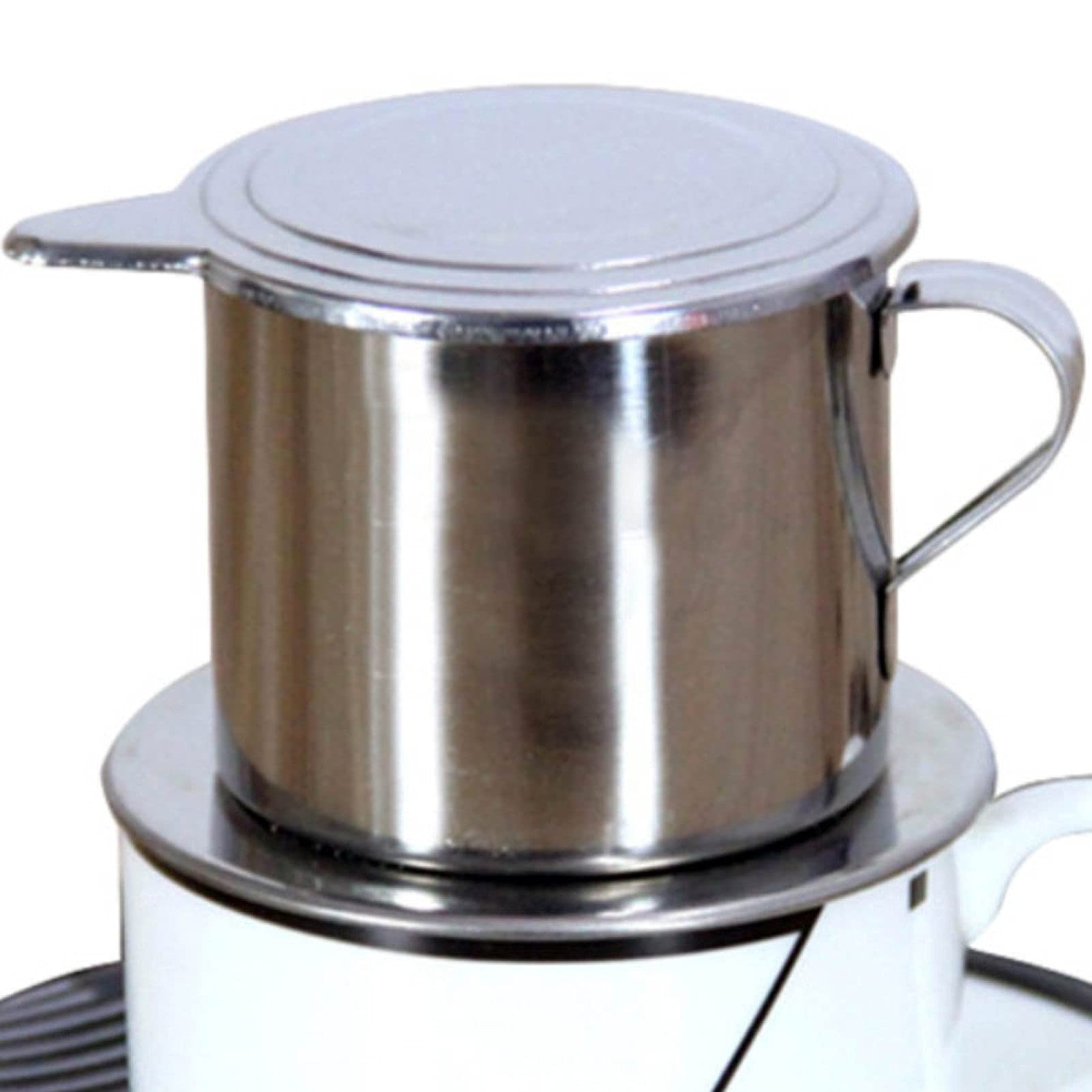 Premium 100ml Vietnamese Style Coffee Dripper Cup - Stainless Steel Coffee Filter Maker & Infuser Pot for Authentic Phin Coffee at Home or Office