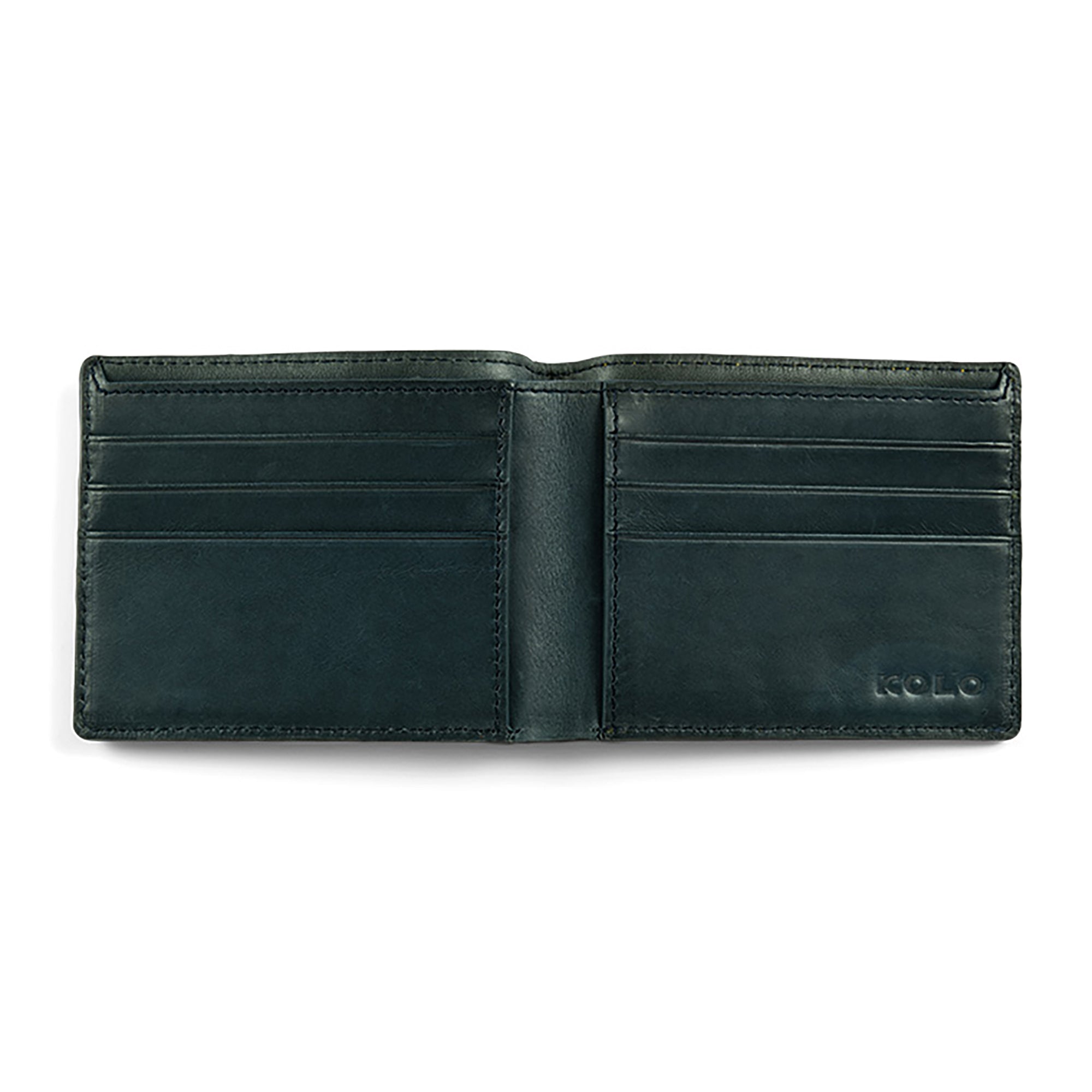 Premium Camden Bi-Fold Waxed Leather Wallet for Men - Slim RFID Blocking Minimalist Design - Perfect for Everyday Carry & Travel