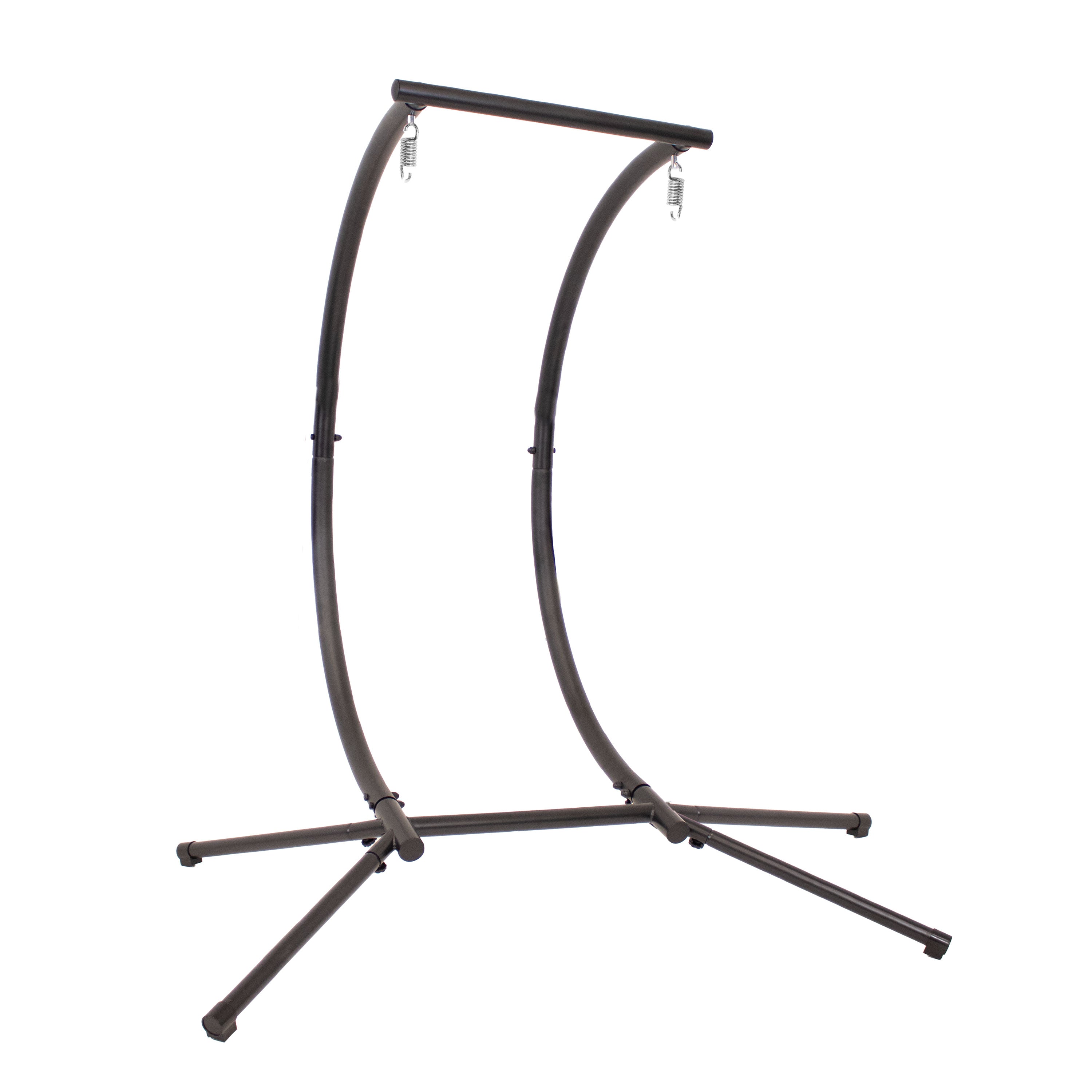 Sunnydaze Double Outdoor Egg Chair Stand - Black Steel Hanging Swing Chair Frame for Patio, Garden, Backyard & Poolside Relaxation