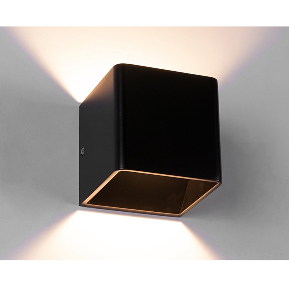 Modern 5W LED Wall Sconce - Black Up/Down Wall Light with Warm White Glow for Bedroom, Hallway & Corridor Lighting | Indoor Wall Mounted Lamp for Cozy Ambience & Energy Saving Home Decor