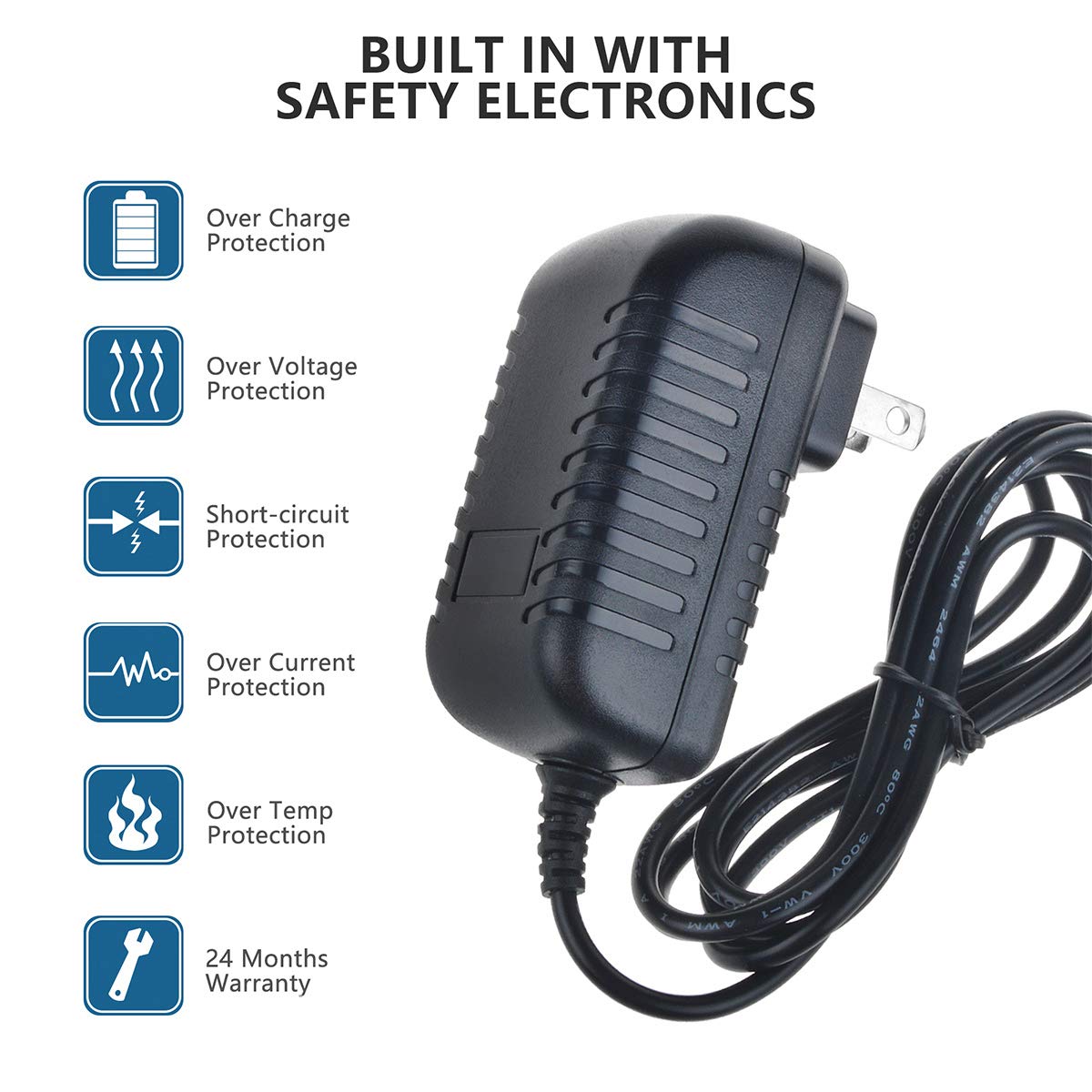 9V AC/DC Adapter Replacement for Ryobi SA721 7.2V 3/8