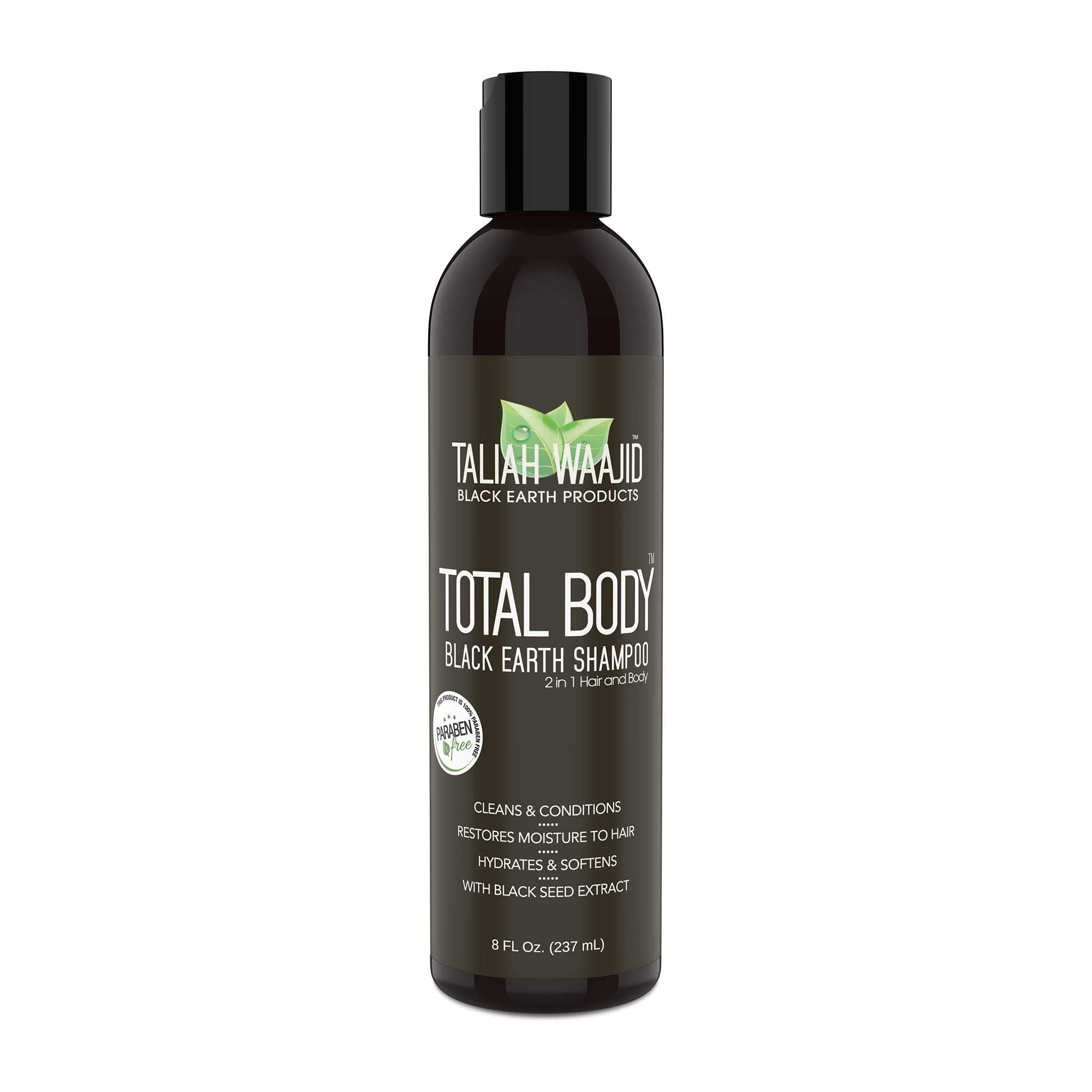 Total Body Black Earth Shampoo 8oz - Natural Hair Care for All Hair Types - Perfect for Daily Use & Deep Cleansing at Home