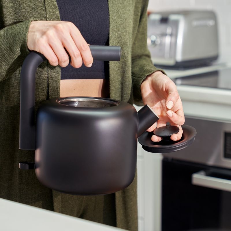 Fellow Clyde Electric Tea Kettle - Fast Boiling & Keep Warm, Stainless Steel Electric Water Kettle for Coffee, Tea & Hot Beverages - Perfect for Home, Office & Kitchen Use