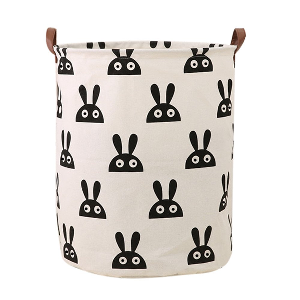 Waterproof Canvas Laundry Basket - Foldable Storage Organizer for Clothes, Toys & Home Essentials | Perfect for Bedroom, Nursery & Dorm Organization