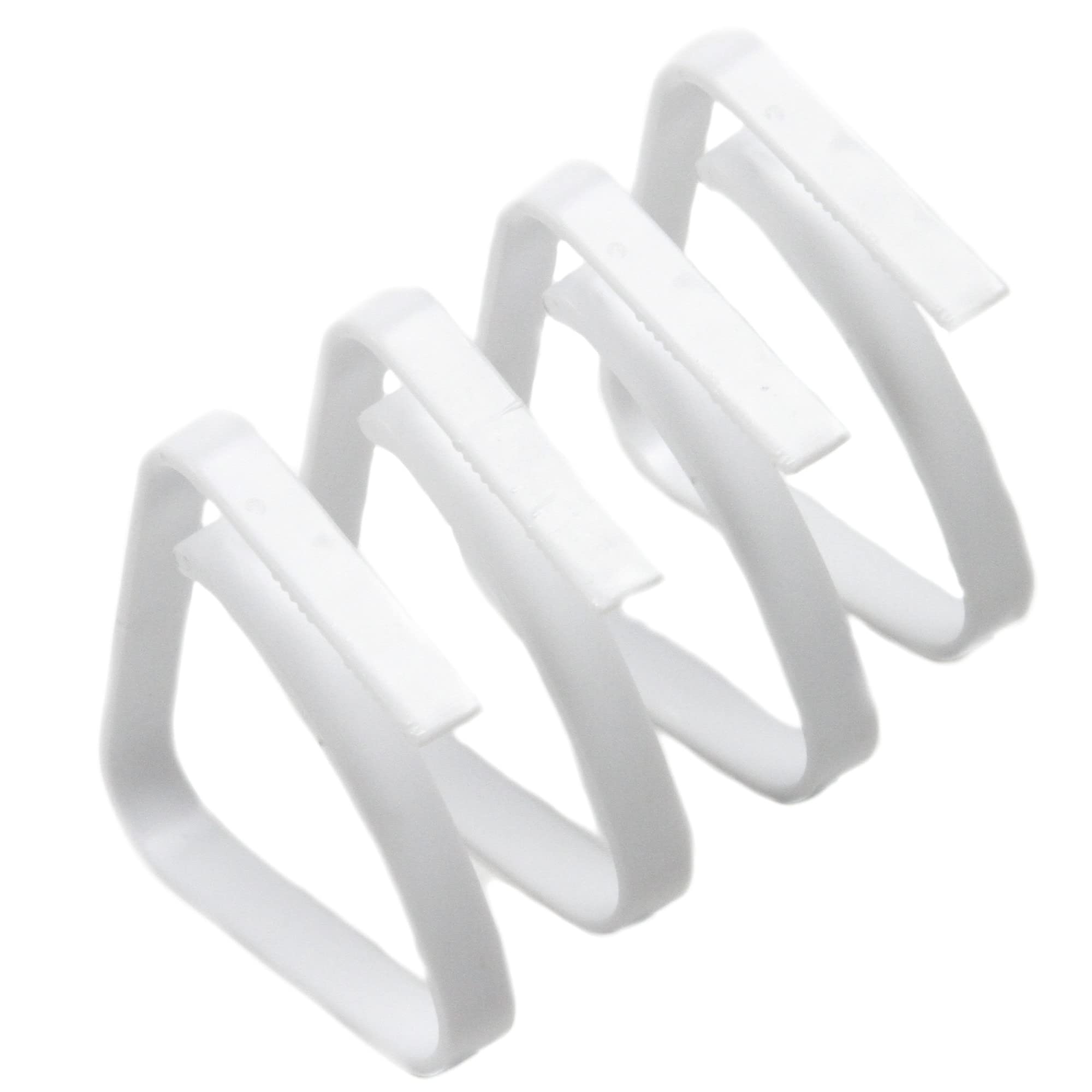 Chef Craft Plastic Tablecloth Clips 4-Pack - White for Picnics & Parties