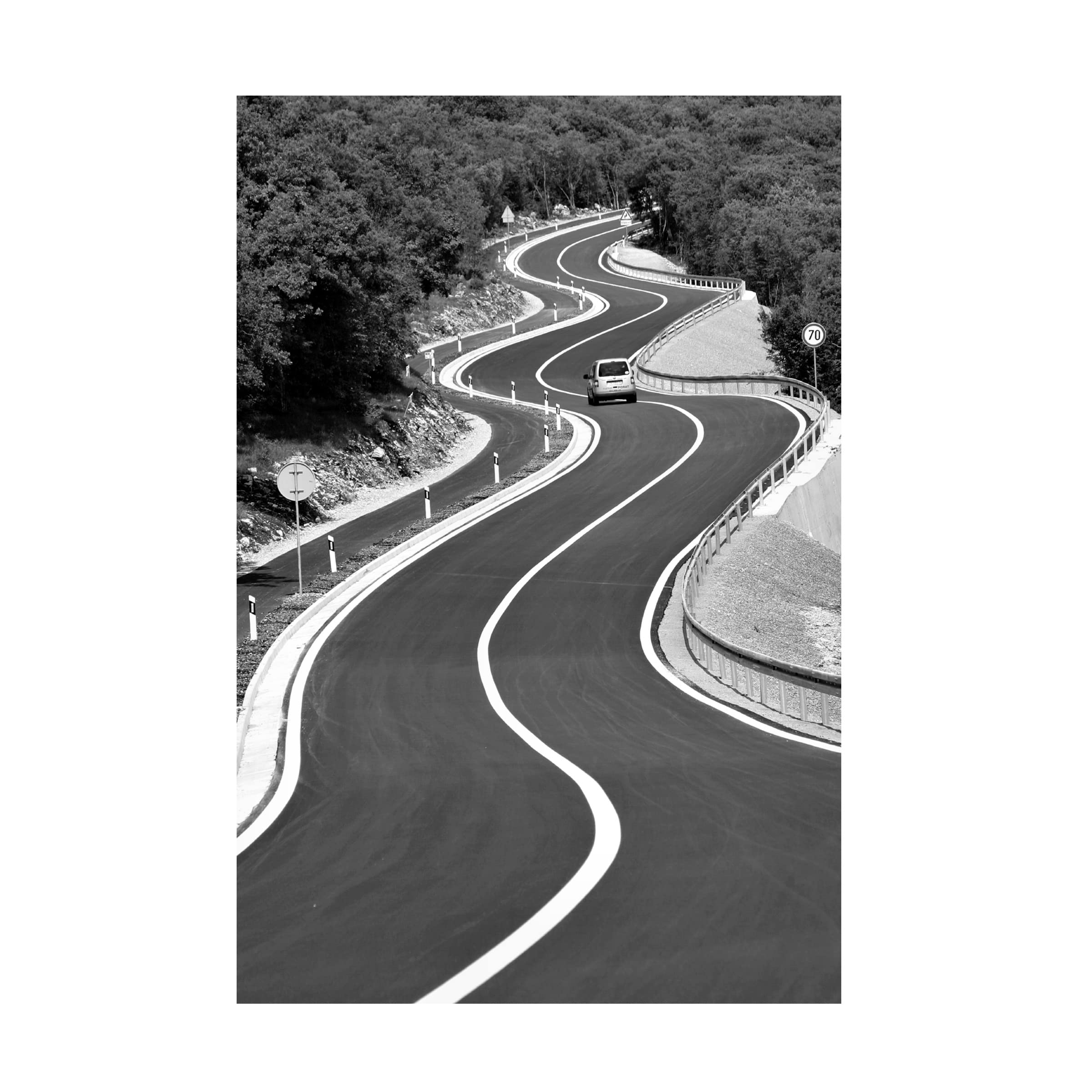 Trademark Fine Art 'Everyday Is A Winding Road' Canvas Wall Art by Bojan Bencic - Perfect for Living Room, Bedroom & Office Decor