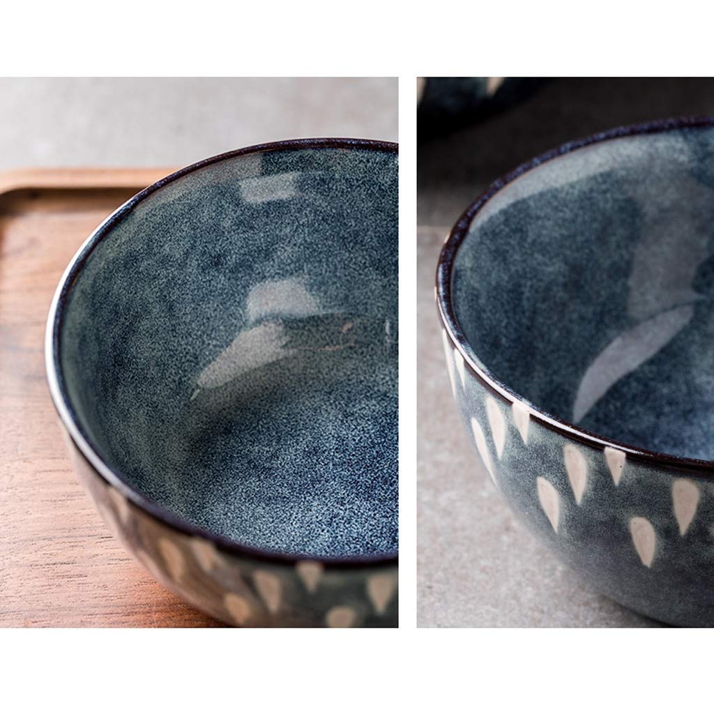 450ML Porcelain Bowls - 5 Inch Large Ceramic Soup Bowls for Ramen, Cereal, Salad, Yogurt & Fruit Dessert | Microwave & Dishwasher Safe | Perfect for Home, Restaurant & Party Use