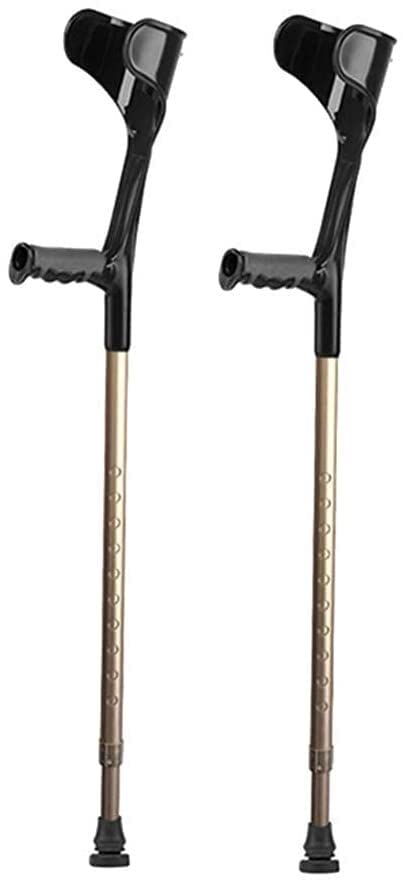 Adjustable Forearm Crutches (1 Pair) - Lightweight Aluminum Arm Cuff Crutch with Comfortable Wrist Handle for Standard & Tall Adults - Ideal for Mobility Support, Injury Recovery & Daily Assistance
