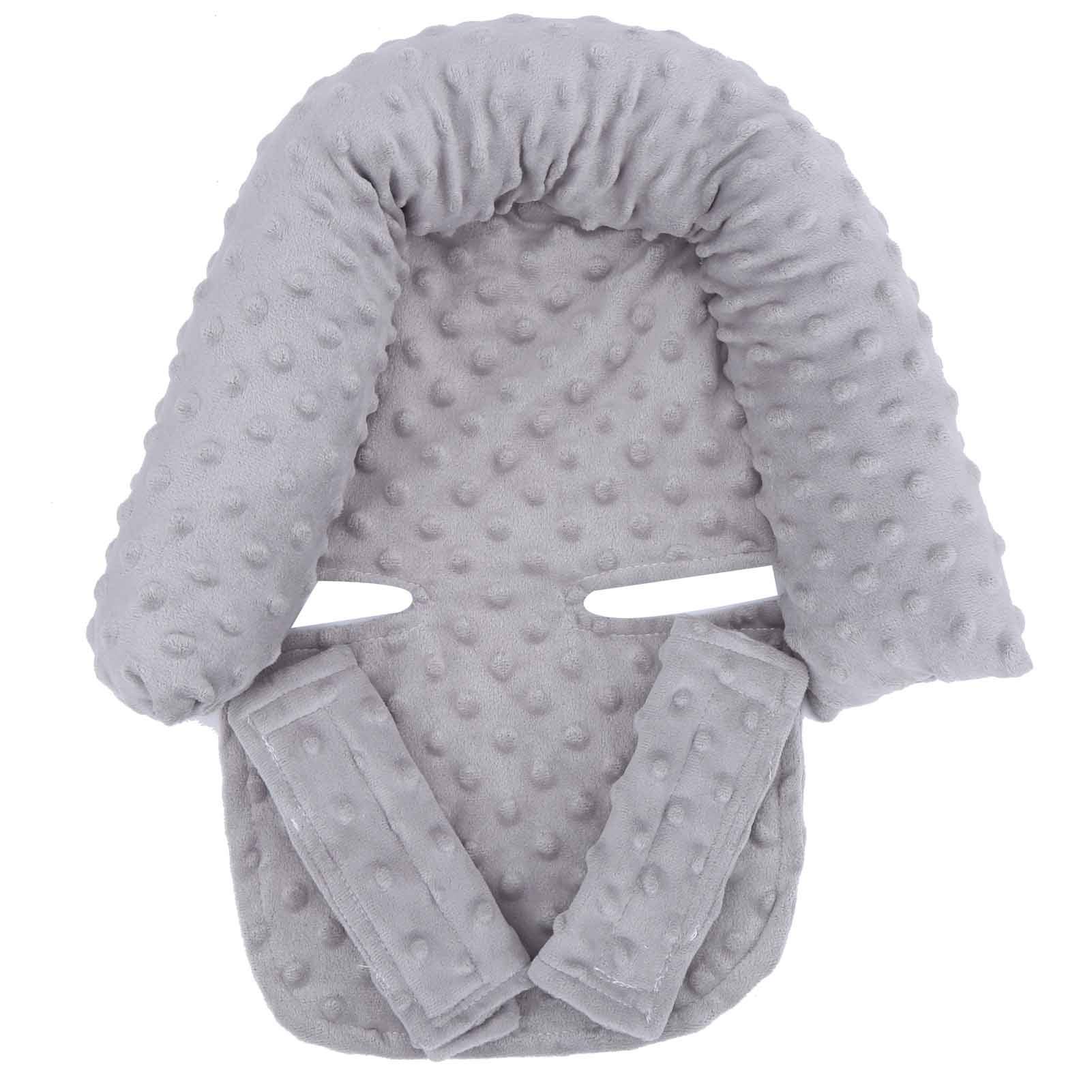 **Premium Infant Head & Body Support Pillow - Detachable Stroller Pad with Toys, Portable Baby Snuggle Mattress for Newborns (Gray) - Perfect for Strollers, Car Seats & Cribs**
