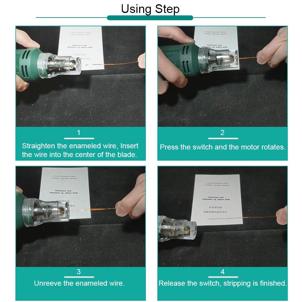 MXBAOHENG Electric Wire Stripper Machine - Handheld Magnet Wire Stripper & Paint Scraper Tool for 0.3-3.0mm Coated Wires (220V Australia Plug) | Perfect for DIY Electronics, Jewelry Making & Electrical Repairs