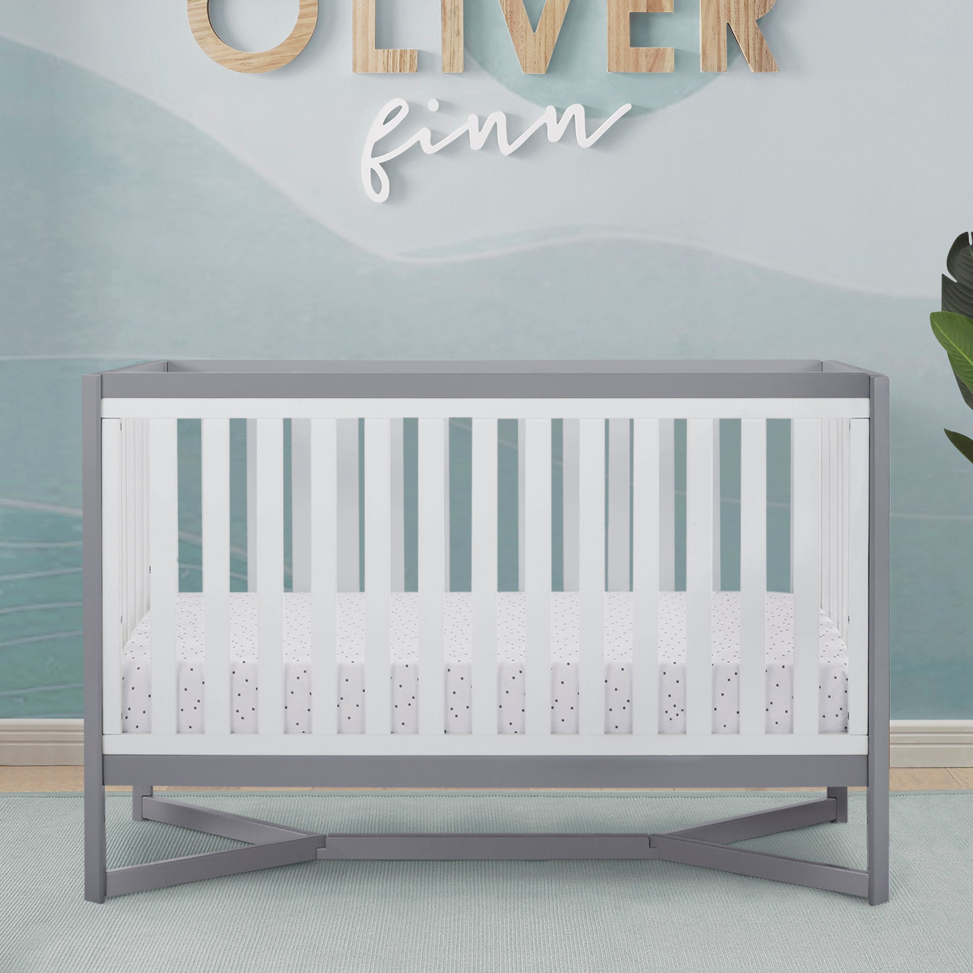Tribeca 4-in-1 Convertible Baby Crib - White Nursery Furniture for Newborn to Toddler Bed - Perfect for Modern Nursery Rooms & Daycare Centers