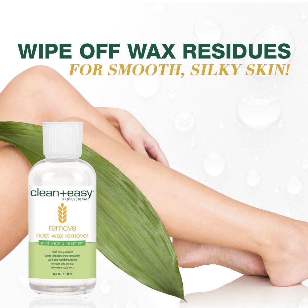 Clean & Easy Remove After Wax Oil Remover for Skin - Post Waxing Cleanser & Soothing Care | Wax-Off for Residue-Free Skin | 5 oz | Perfect for Salon & Home Waxing Aftercare