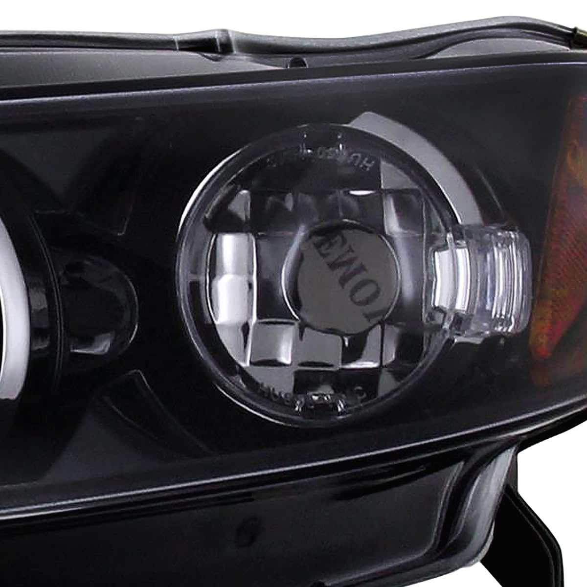 Spec-D Tuning LED Black Projector Headlights with LED Bumper Fog Lamps - Compatible with Honda Civic 2-Door (Left & Right Pair) - High Performance Lighting for Night Driving & Off-Road Adventures
