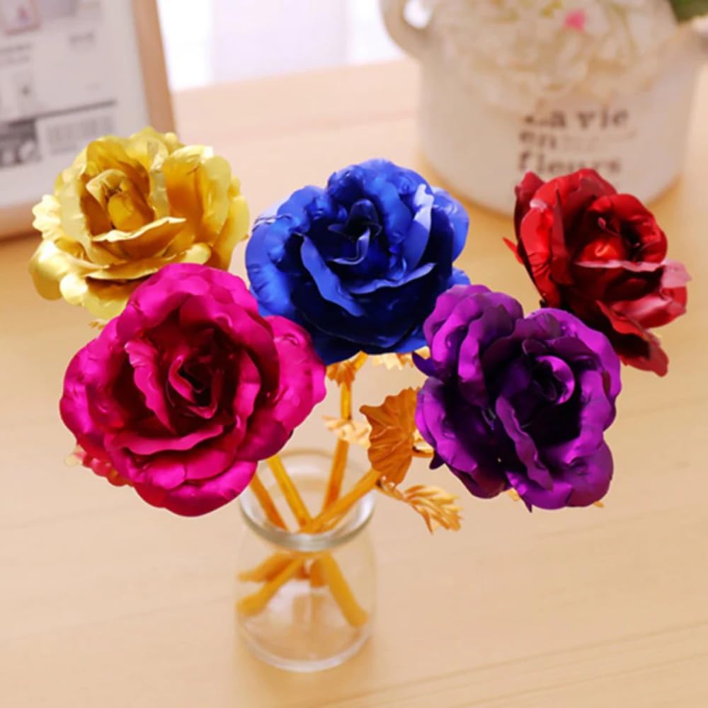 24K Gold Plated Rose - Luxury Eternal Flower Gift for Anniversaries, Valentine's Day & Home Decor