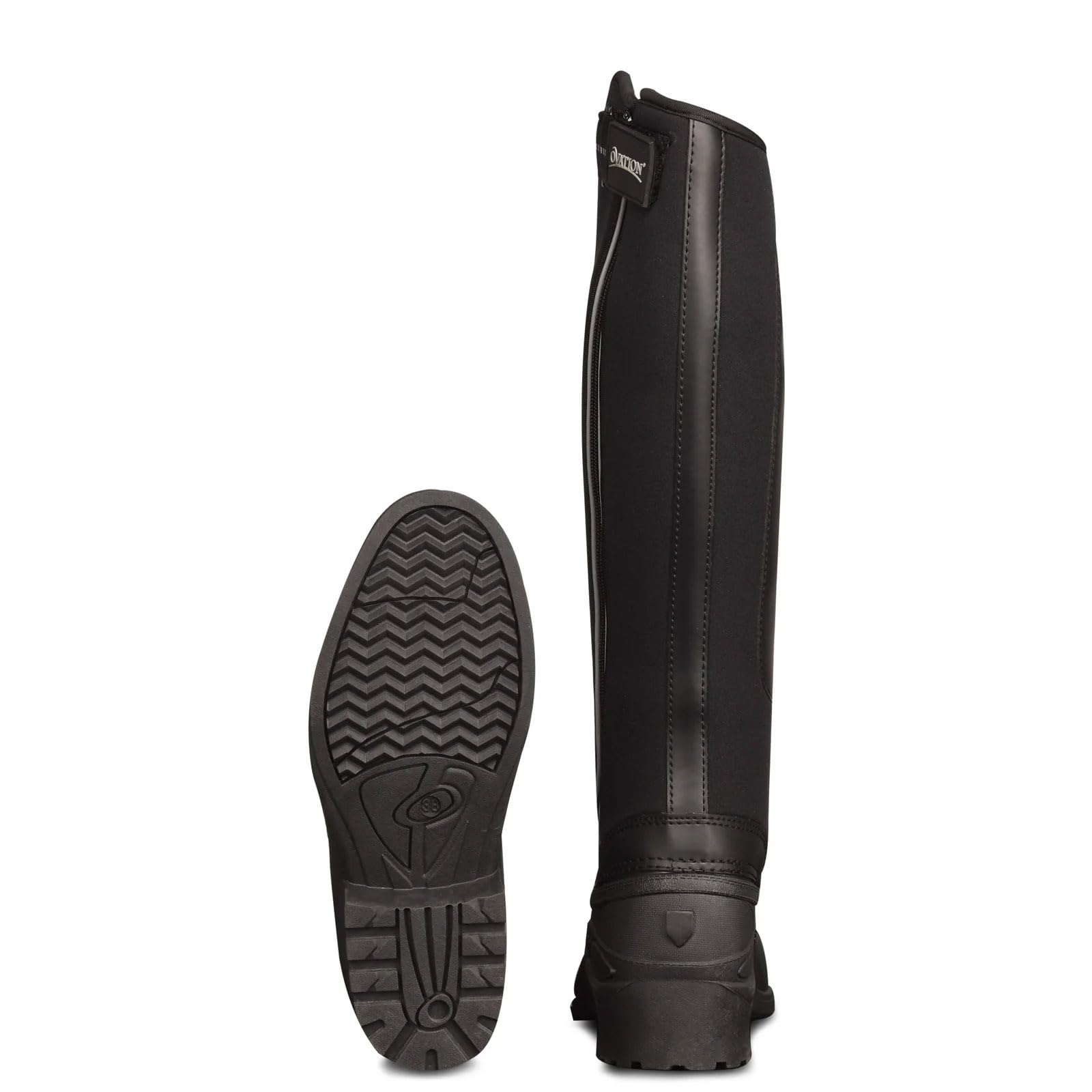Ovation Women's Equestrian Riding Boots - Faux Fur Lined Winter Horse Riding Boots, Comfortable & Durable Tall Boots for Women, Black Size 8 | Perfect for Cold Weather Riding, Horse Shows & Outdoor Equestrian Activities