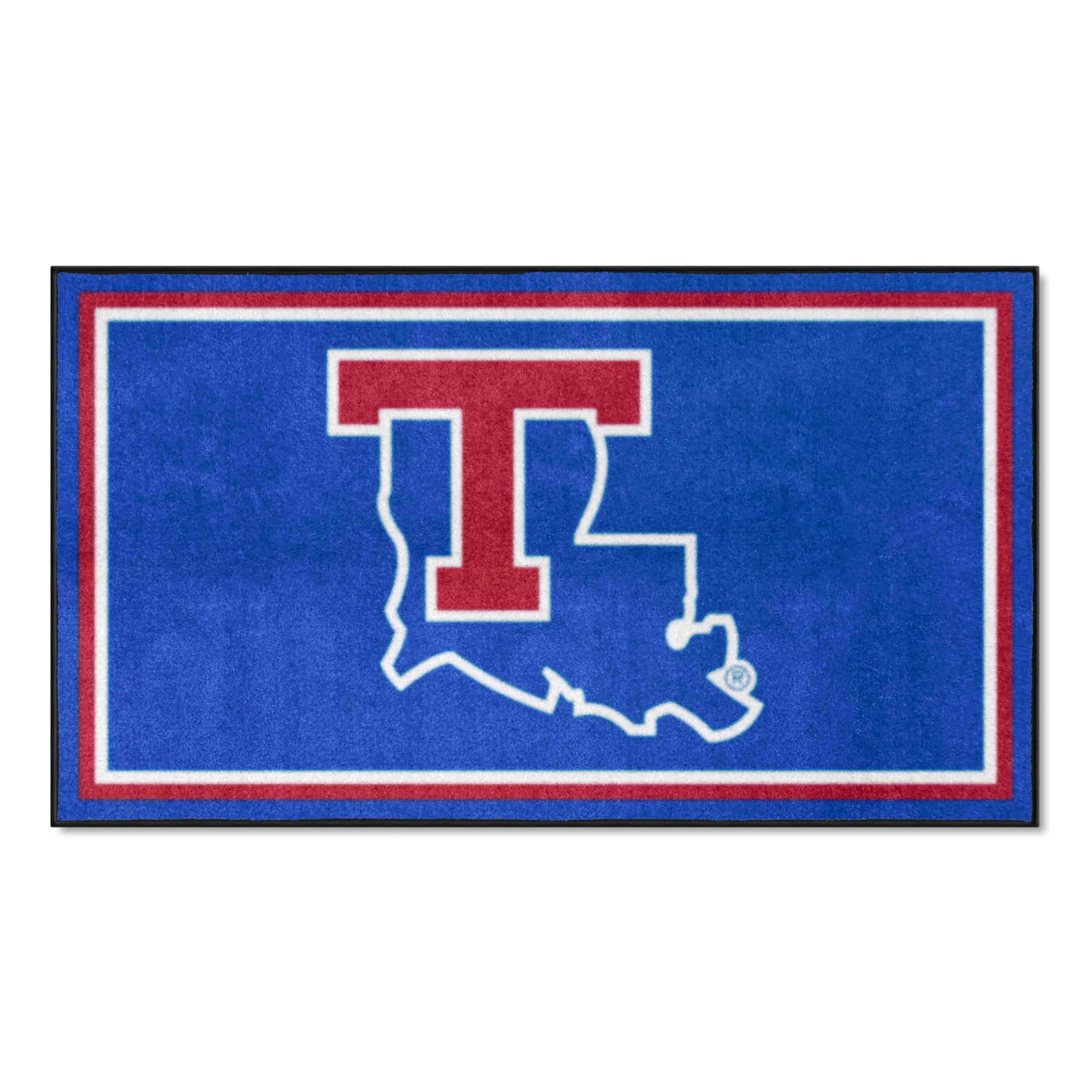 FANMATS NCAA Louisiana Tech Bulldogs 3ft x 5ft Plush Area Rug - Soft Sports Fan Rug for Living Room, Game Room & Tailgating | Durable Home Decor & College Team Mat for Football Season