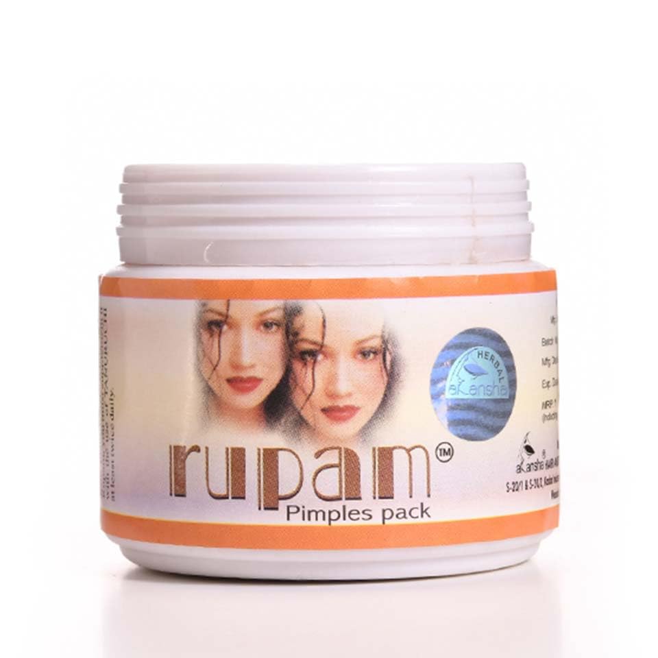 AKANSHA Rupam Ayurvedic Anti Pimple Face Pack - Natural Acne Treatment for Clear Skin | Perfect for Oily & Sensitive Skin Care Routine
