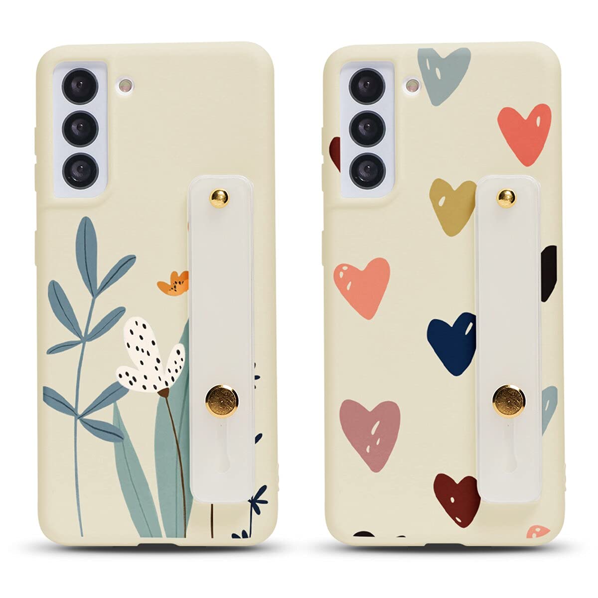 2 Pack Cute Love Print Samsung Galaxy A10 Case with Wrist Strap - Soft Silicone TPU Shockproof Protective Cover for Samsung A10 6.2 Inch - Perfect for Daily Use, Travel & Outdoor Activities