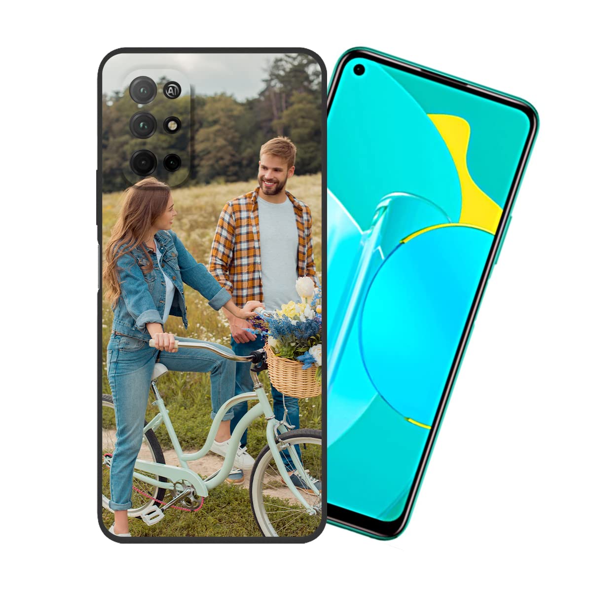 Custom Huawei Honor 30s Phone Case - Personalized Picture Shockproof Silicone Cover, Soft Candy Design Protective Case - Perfect Christmas Birthday Gift for Her/Him - Ideal for Travel, Work & Everyday Use