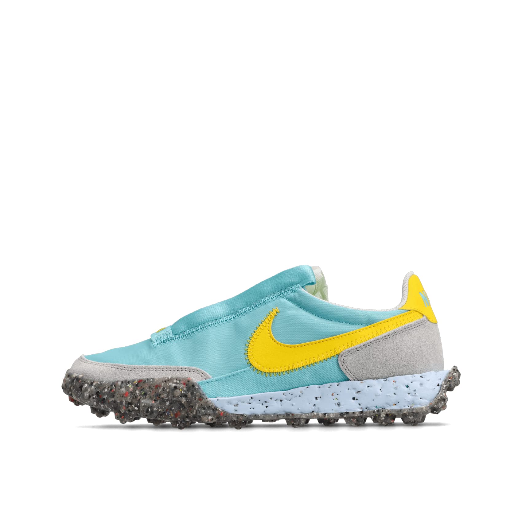 Nike Waffle Racer Crater Unisex Running Shoes - Size 8 - Bleached Aqua/Speed Yellow - Lightweight & Breathable for Jogging, Gym Workouts & Casual Wear