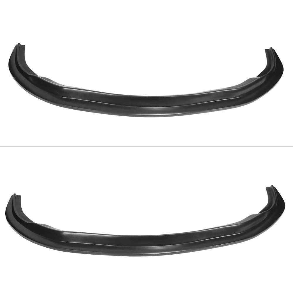 IKON MOTORSPORTS Black PU MDA Style Front Bumper Lip for 2008-2010 Honda Accord 4 Door I4 - Enhances Appearance & Aerodynamics, Perfect for Car Enthusiasts & Street Racing