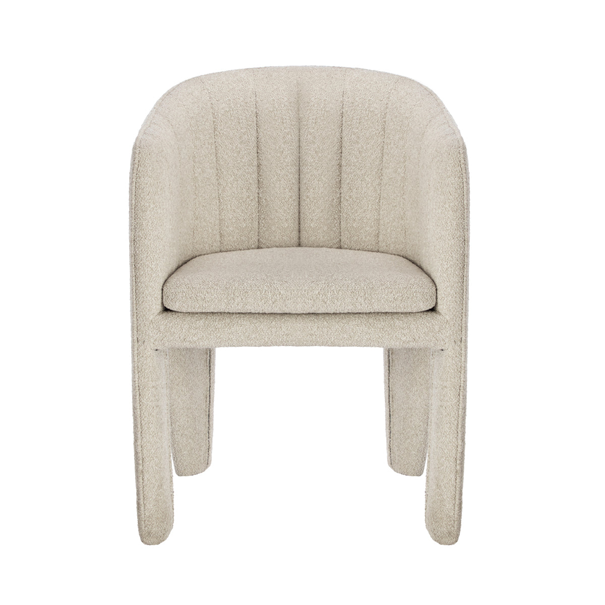 Burton Boucle Fabric Dining Arm Chair - Modern Upholstered Accent Chair for Kitchen, Dining Room & Office - Comfortable & Stylish Seating Solution