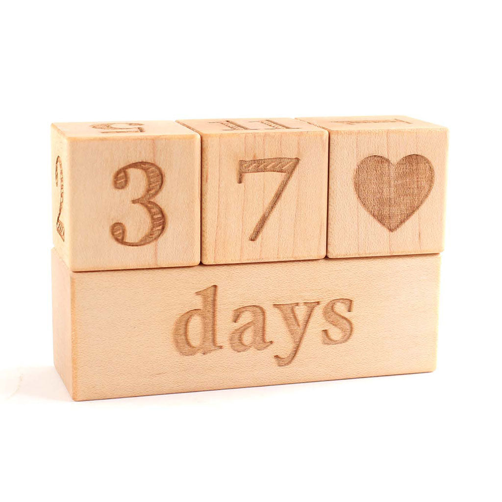 Baby Milestone Blocks - Wooden Photo Props for Monthly Growth Tracking | Perfect for Newborn Photography, First Birthday, and Nursery Decor