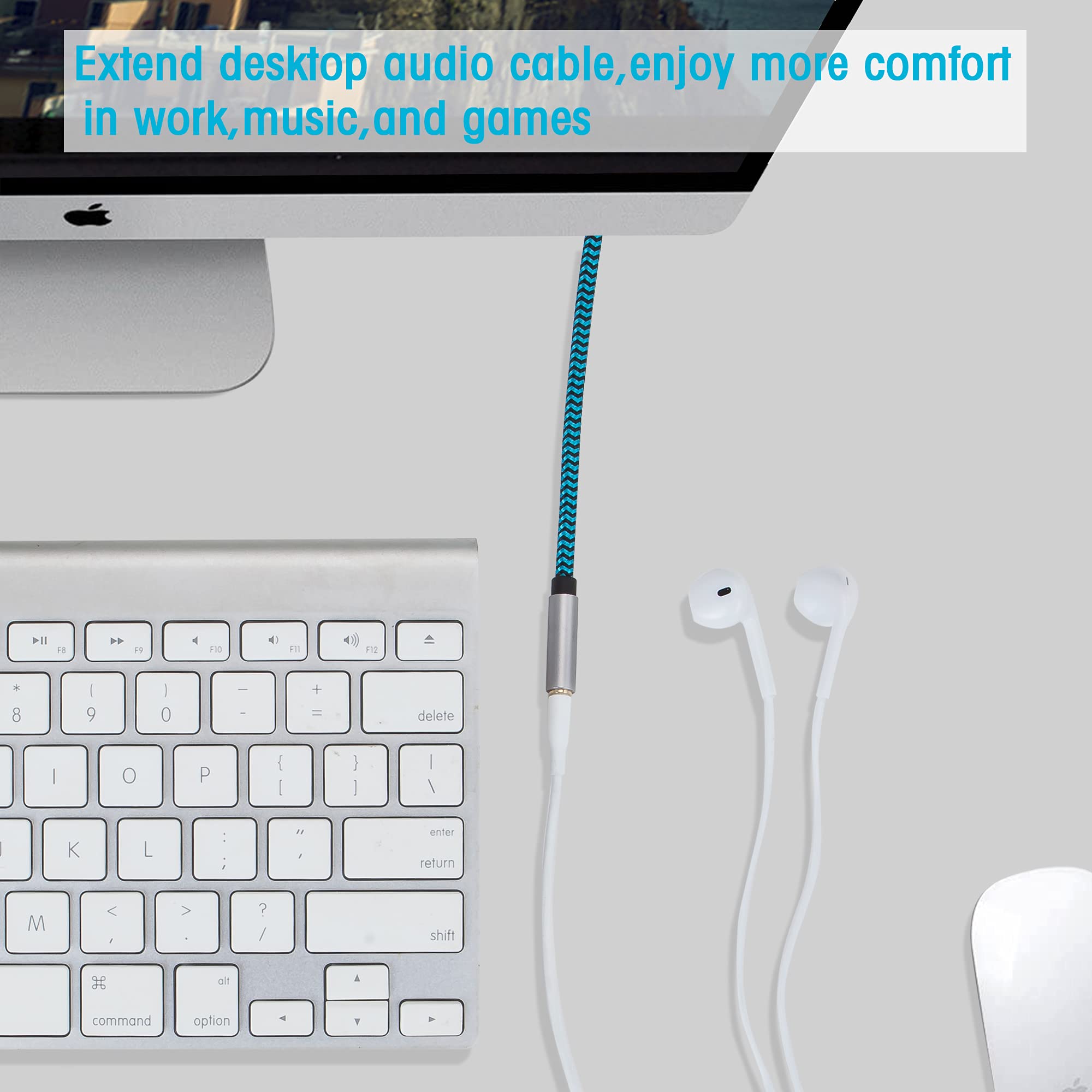 USB C to 3.5mm Headphone Adapter Cable 1ft - Hi-Res DAC Audio Dongle - USB Type C to AUX Jack Converter for iPhone, Android, Car Stereo, Headphones, Tablets - Perfect for Travel, Commuting & Home Audio