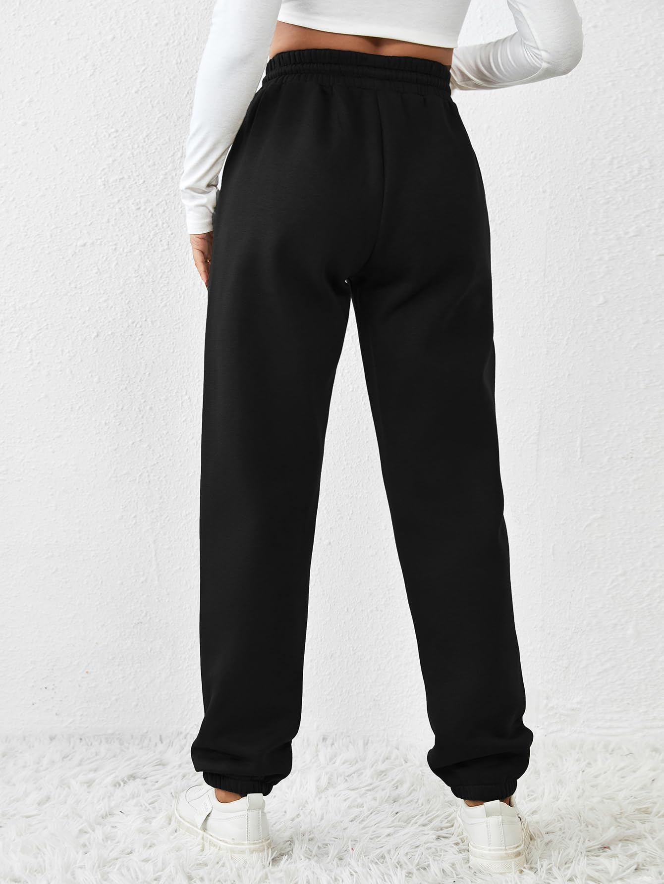 PINSPARK Women's Fleece-Lined Sweatpants - Winter Joggers with Pockets, Thick Warm Athletic Pants for Running, Yoga & Lounge | Cozy Casual Trousers for Cold Weather