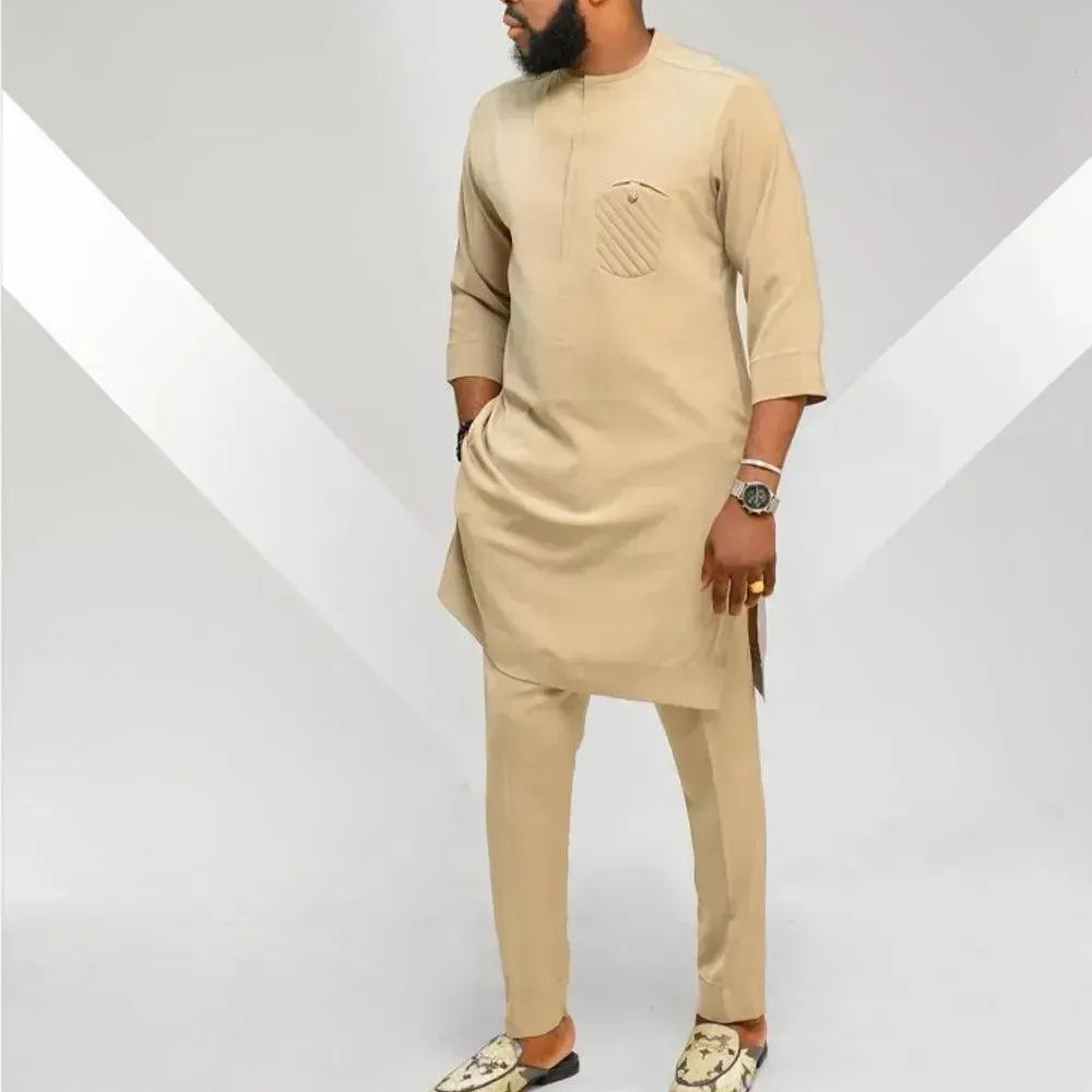 Stylish Men's Graphic Print Cotton Two Piece Outfit Set - Casual Lounge Wear for Home & Street Fashion