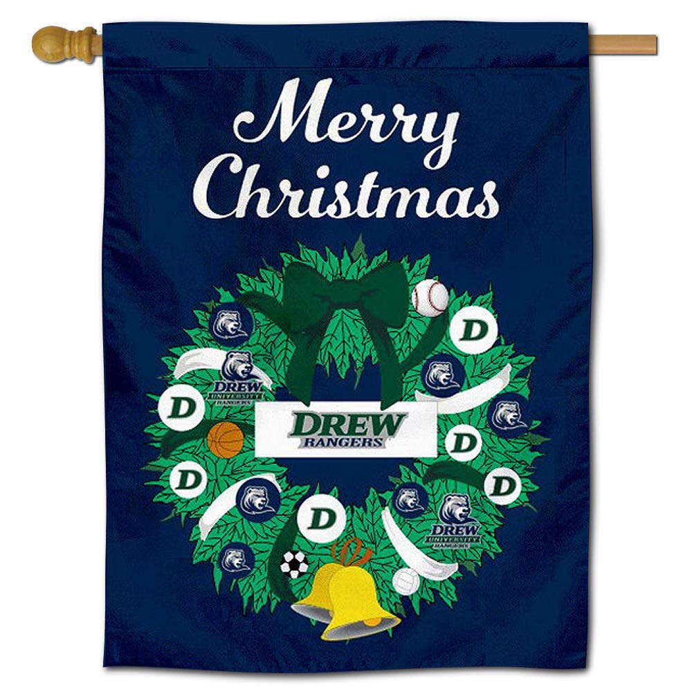 Happy Holidays Christmas Banner Flag - Drew Rangers Festive Decor for Home, Party & Outdoor Celebrations