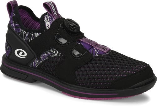 Dexter Women's DexLite Pro BOA Bowling Shoes - Black/Purple Right Hand for Professional & League Bowlers
