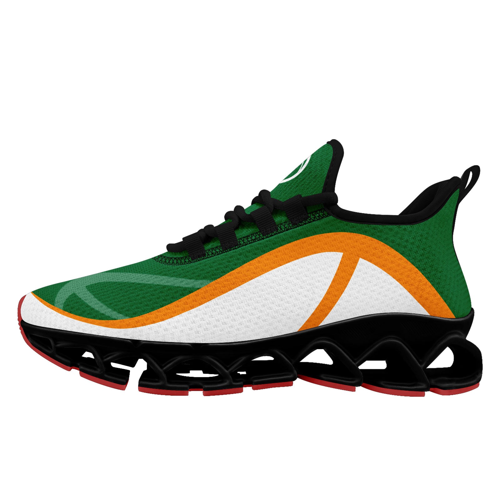 Custom Green & Orange Maxsoul Personalized Sneakers - Lightweight Comfortable Athletic Shoes for Men & Women | Perfect for Running, Gym Workouts & Casual Wear (Model: FN003XD D020391)