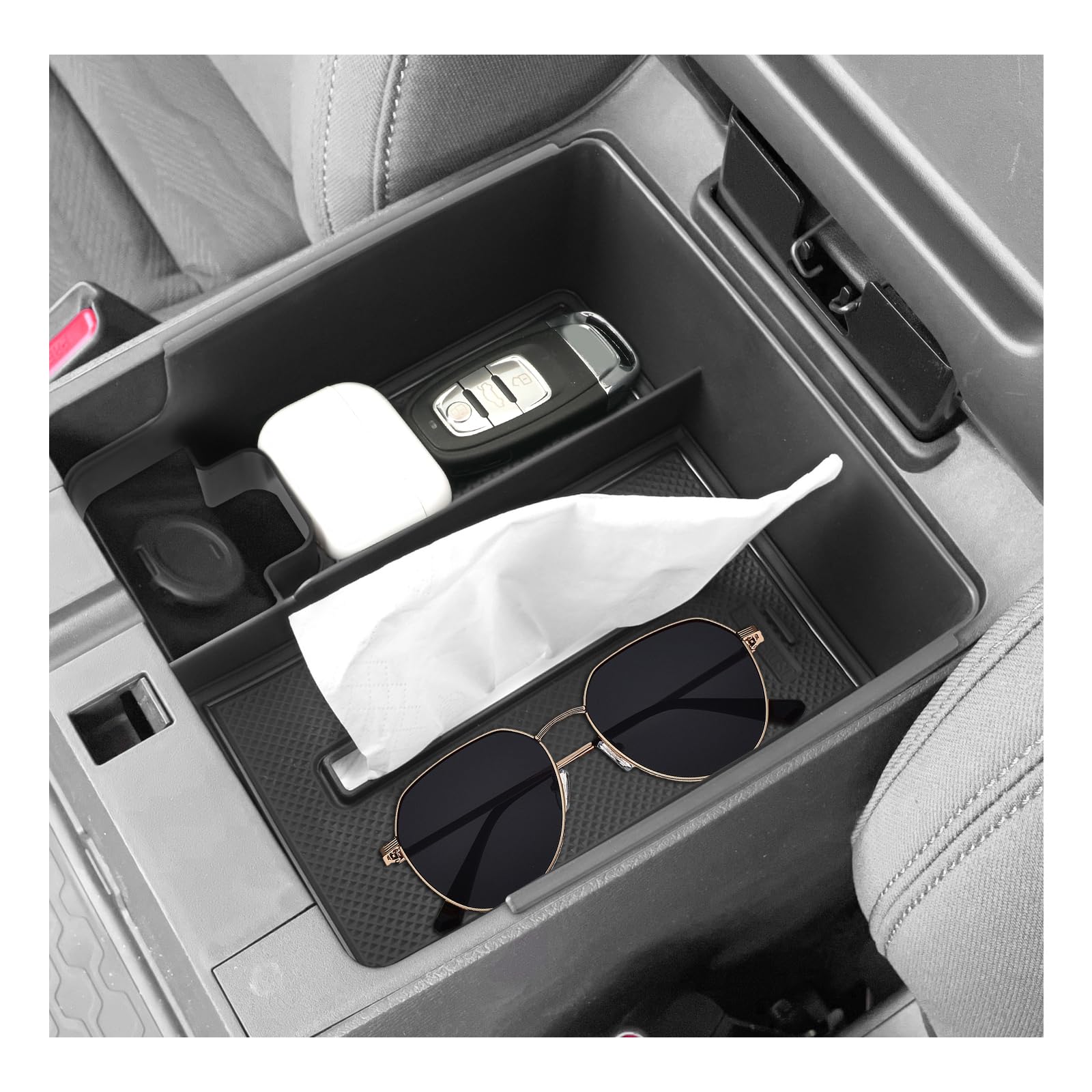 2024-2025 Nissan Frontier Center Console Organizer - Custom Fit Accessory Tray for 2022-2025 Models | Enhanced Storage for Tissues, Paper Towels & Small Items | Perfect for Road Trips & Daily Commuting