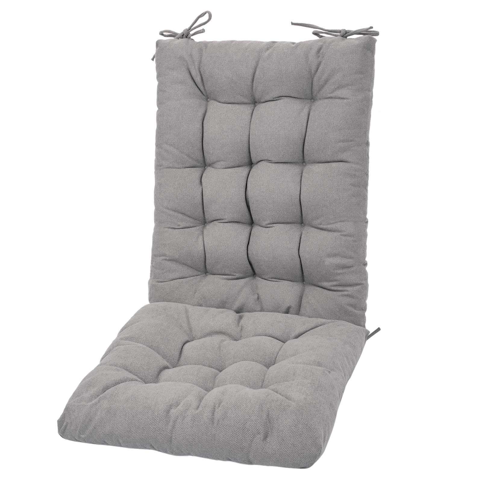 POMIU Rocking Chair Cushion Set - Comfortable Seat & Back Cushions for Office, Dining, and Desk Chairs - Light Grey Home Decor for Living Room, Kitchen, and Indoor Spaces