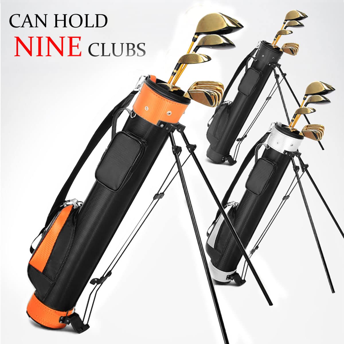 **Lightweight Waterproof Golf Stand Bag for Men & Women - Durable & Easy to Carry Sunday Golf Bag - Perfect for Golf Course, Travel & Outdoor Sports - Black**