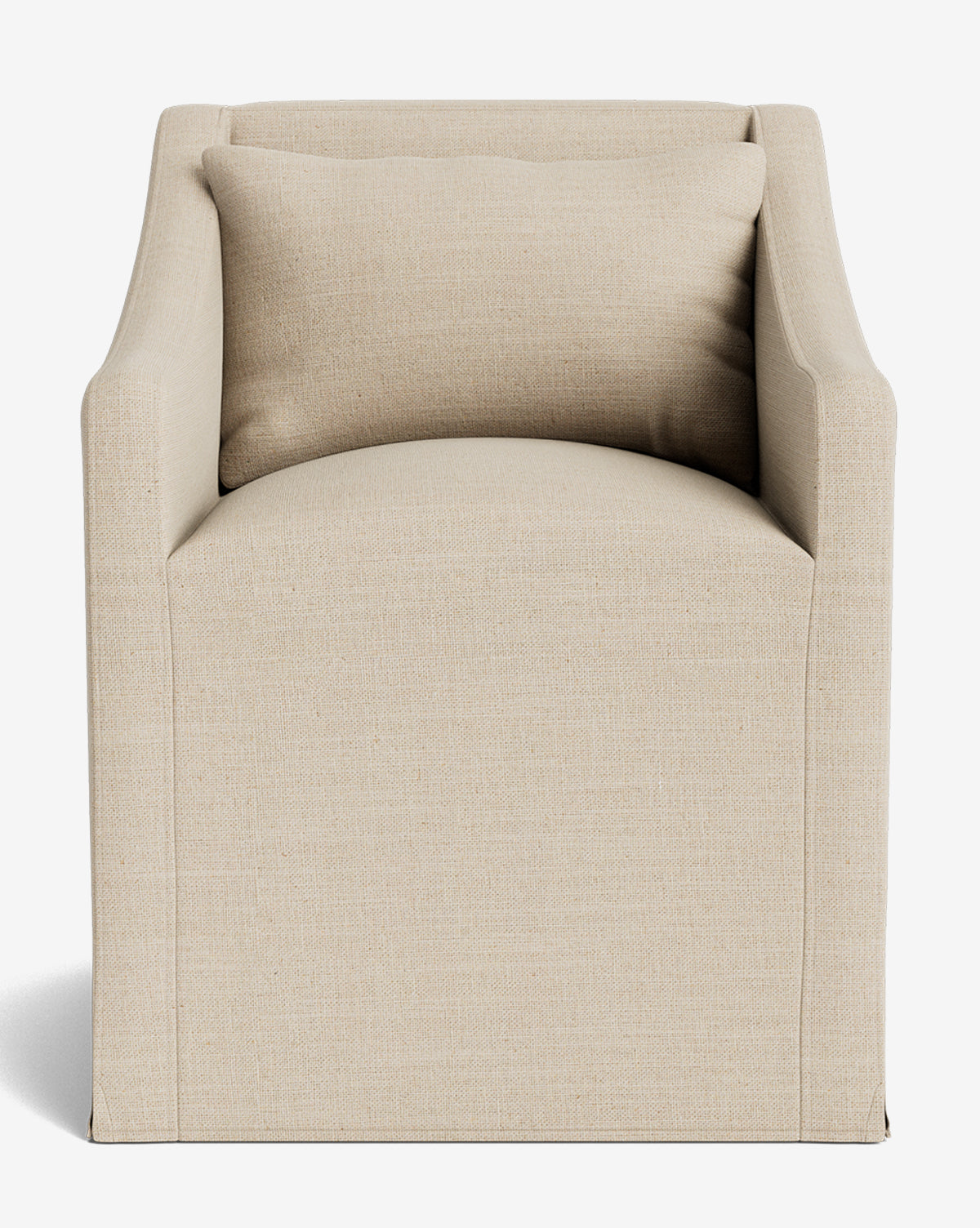 Olivier Slipcover Dining Arm Chair - Washable Fabric Upholstered Seat - Perfect for Kitchen, Dining Room, and Home Office - Comfortable & Stylish Furniture for Everyday Use