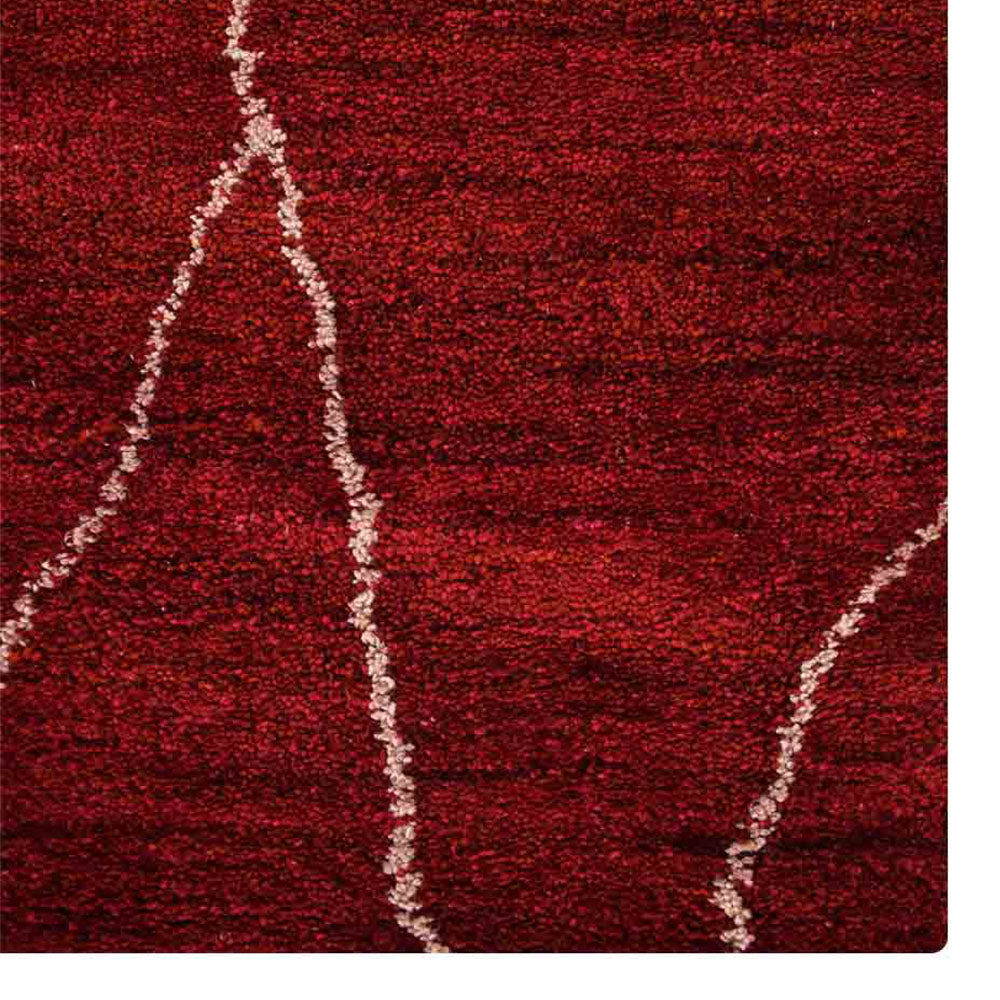 Handmade Ikat Hand-Knotted Wool Rug - Boho Chic Area Rug for Living Room, Bedroom & Home Decor